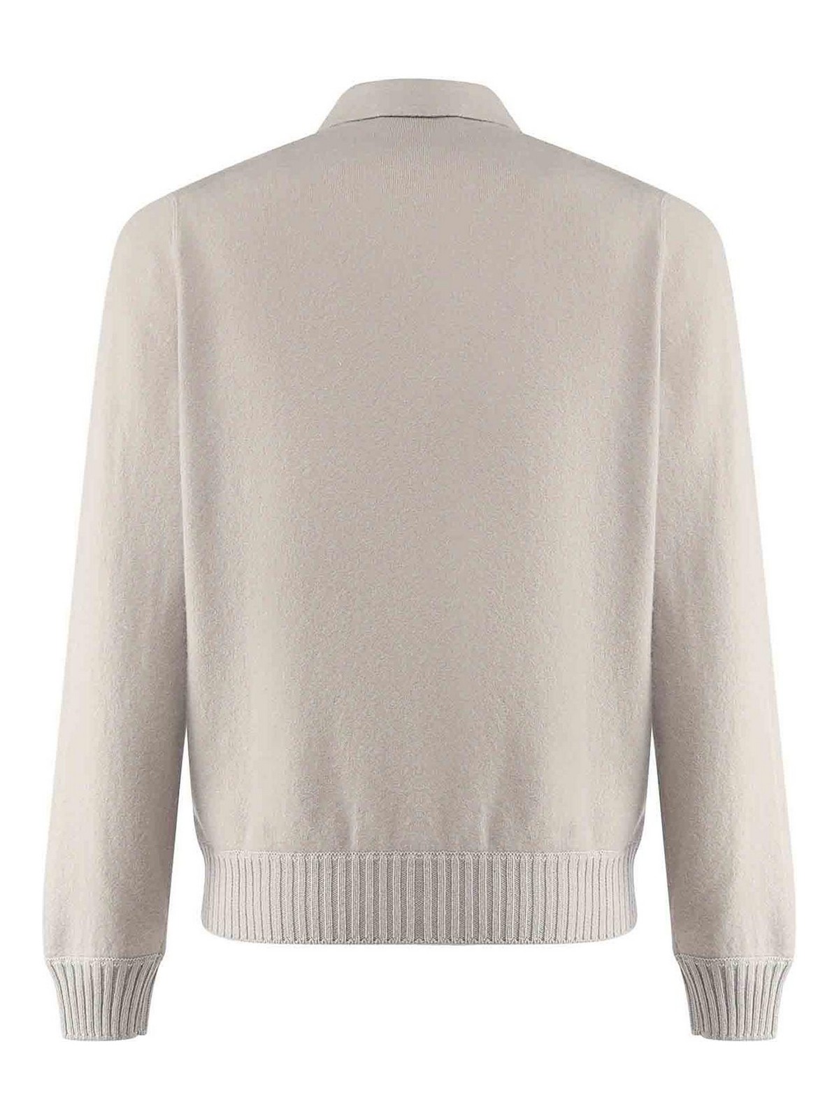 Giuliano Galiano Virgin Wool Polo Shirt In Neutral
