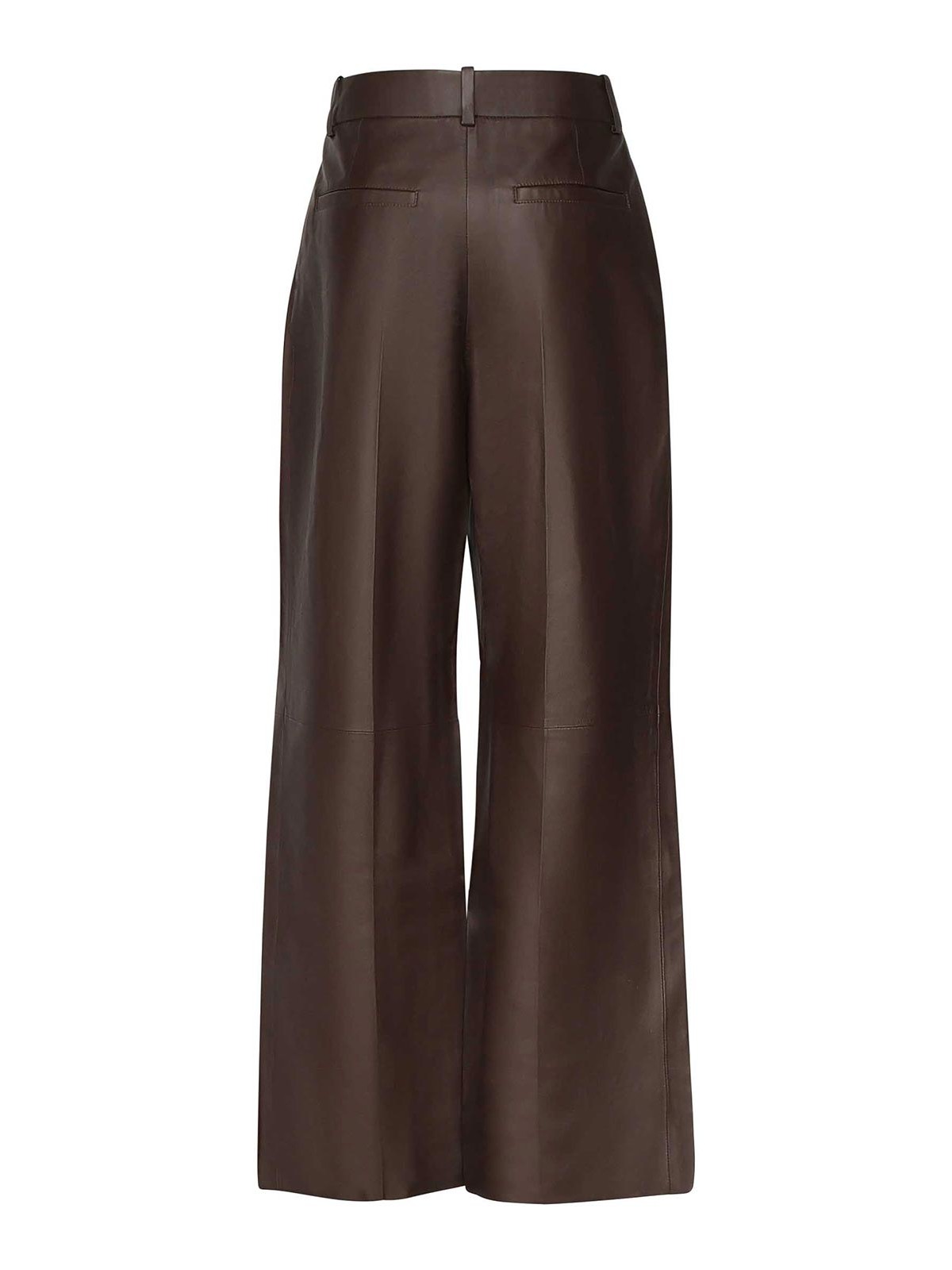 Zimmermann Illustration Leather Pants In Brown