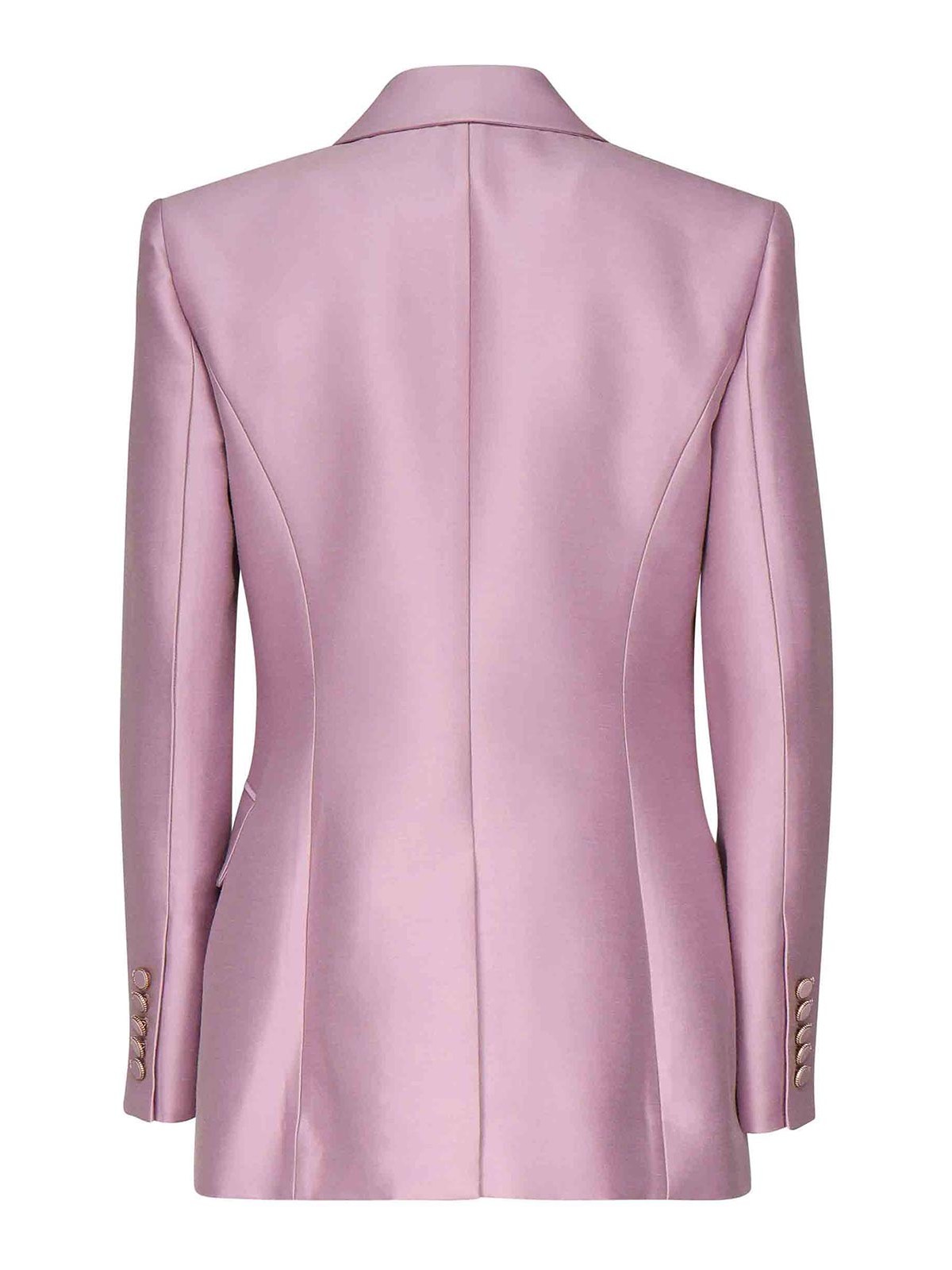 Zimmermann Single-breasted Jacket In Wool And Silk In Purple