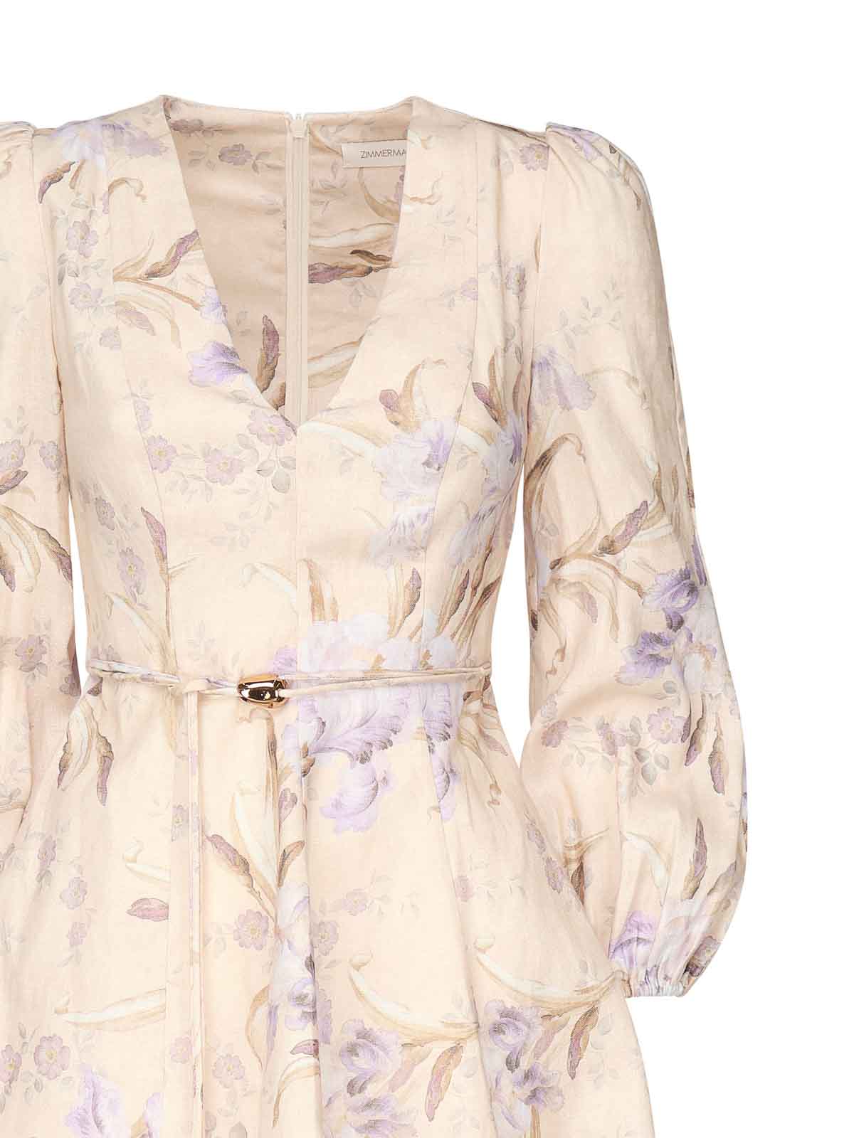 Zimmermann Eden Midi Dress In Sand