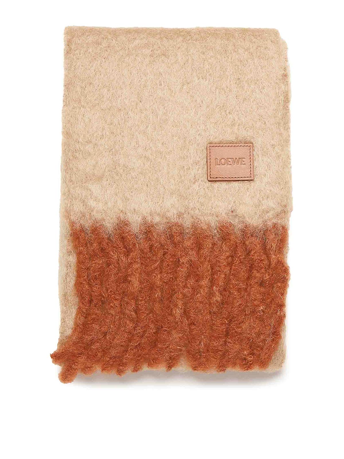 Loewe Mohair And Wool Scarf In Black