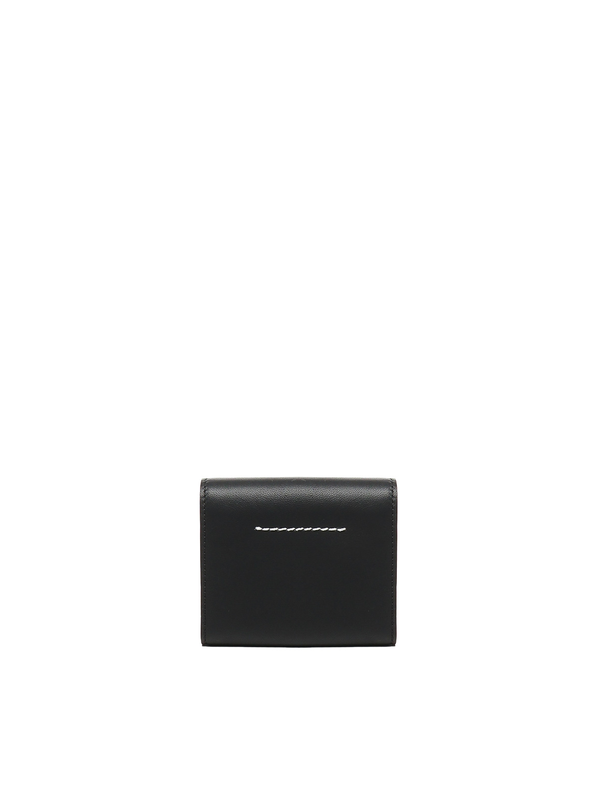 Mm6 Maison Margiela Bi-fold Wallet With Logo In Black