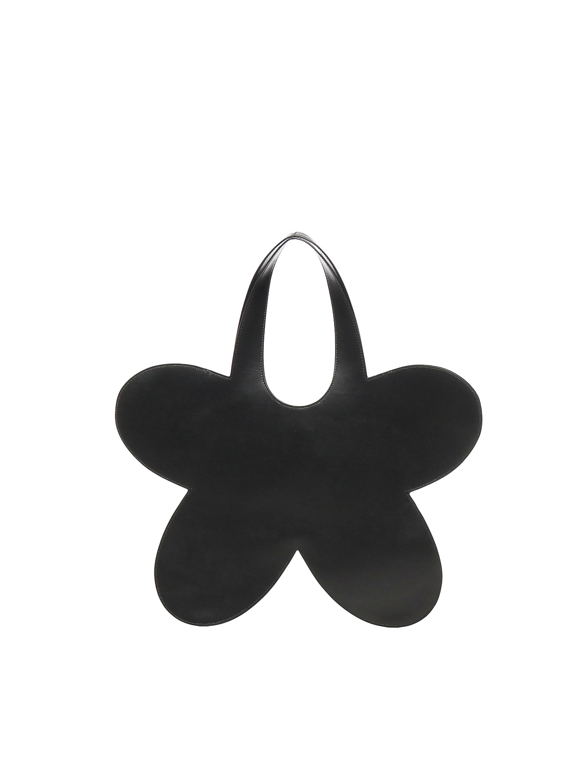 Coperni 'flower' Black Flower-shaped Handbag With Cut-out Handle In Black