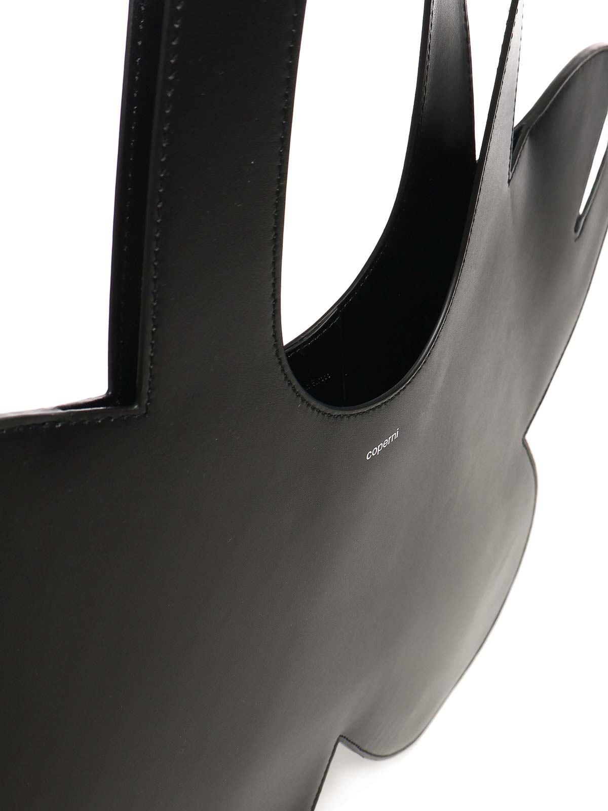 Coperni 'flower' Black Flower-shaped Handbag With Cut-out Handle In Black