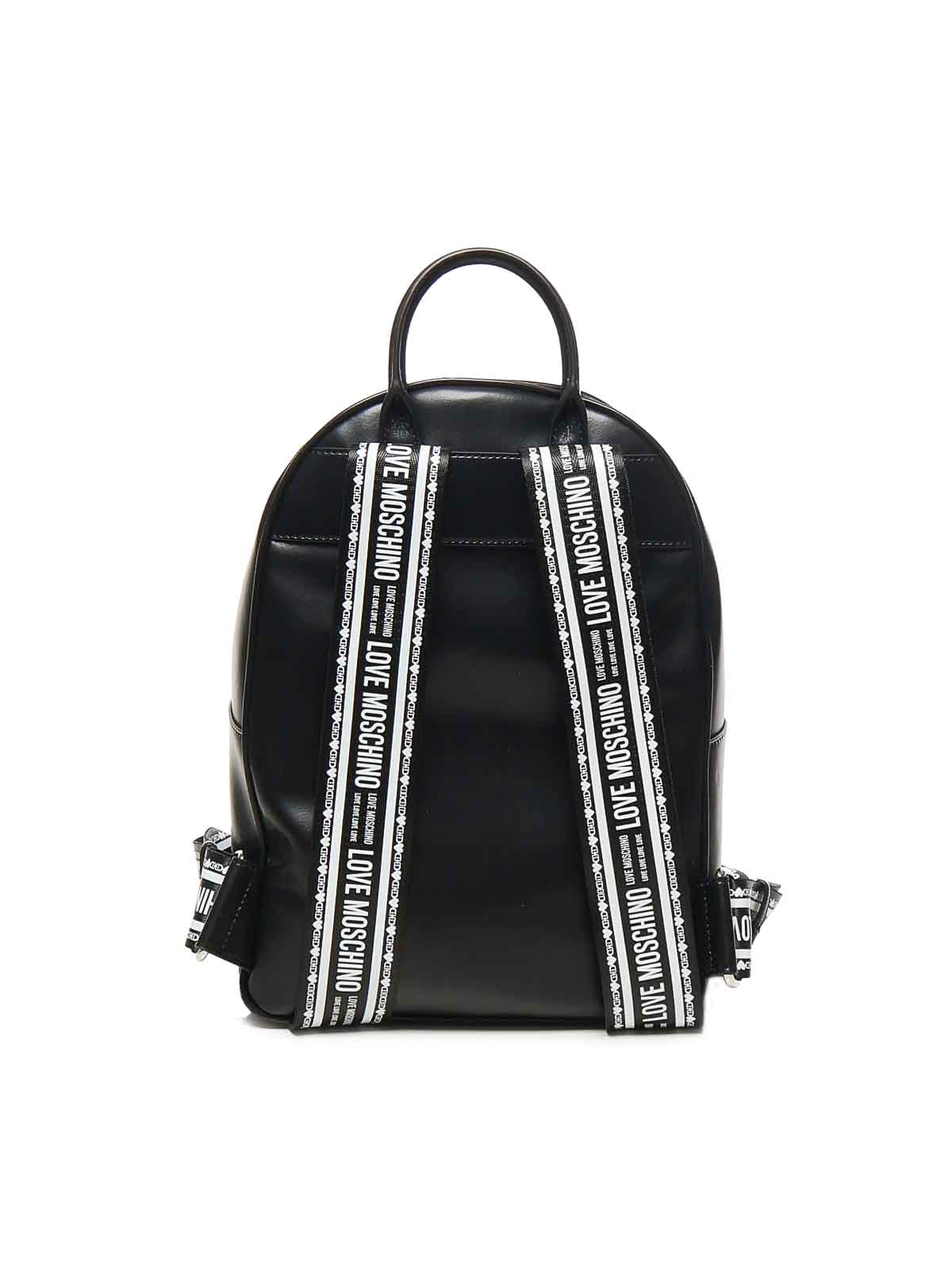 Love Moschino Logo Lettering Backpack - Black|JC4222PP0MKF000B