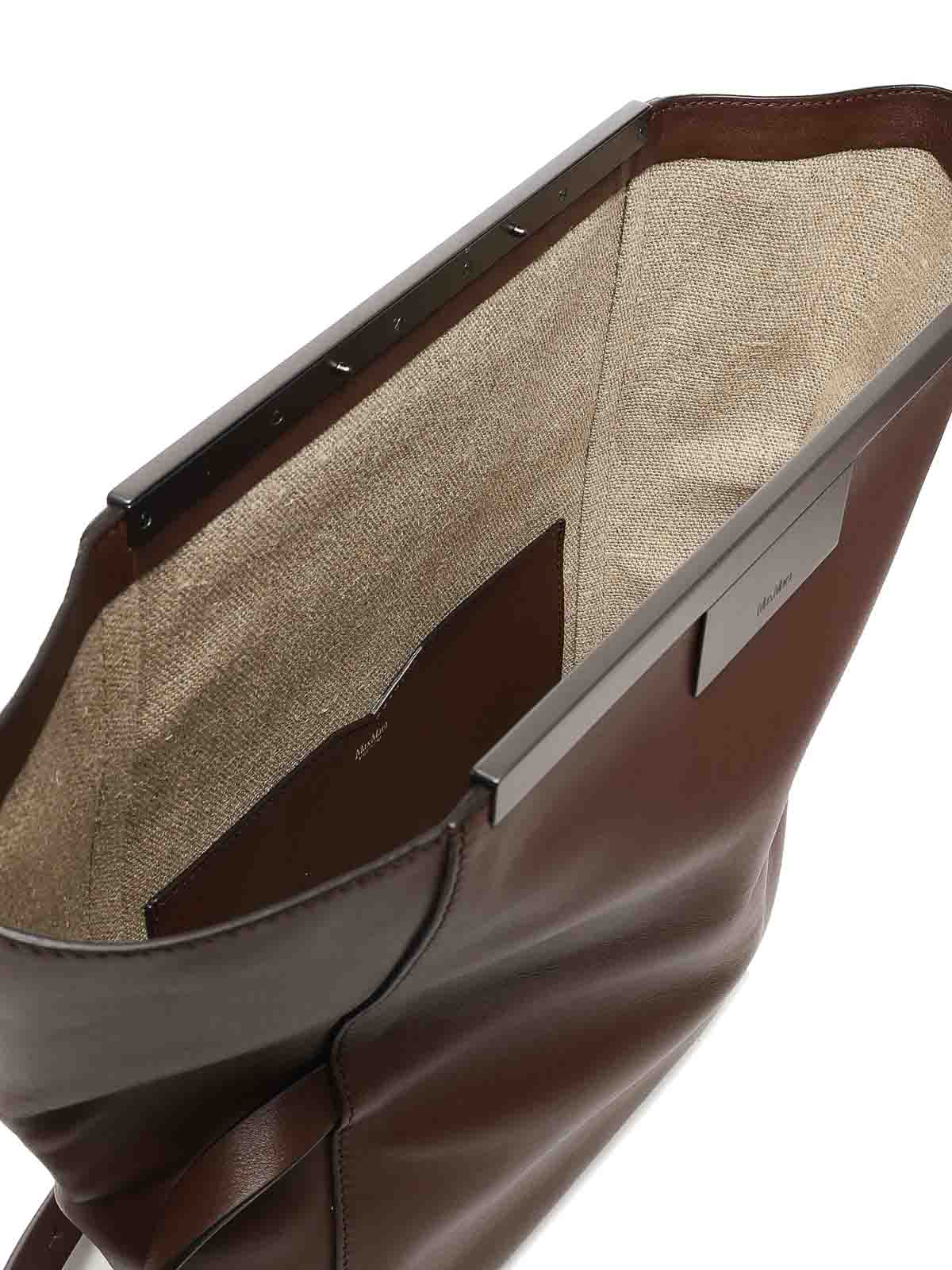Max Mara Clutch In Marrone In Brown