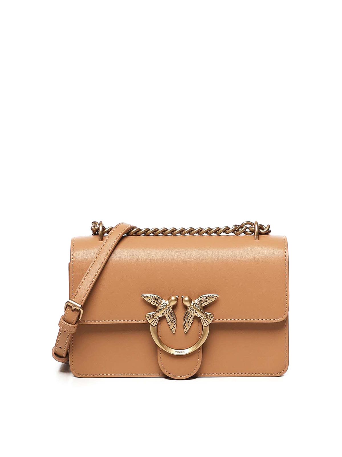 Pinko Mini Love One Bag In Brown