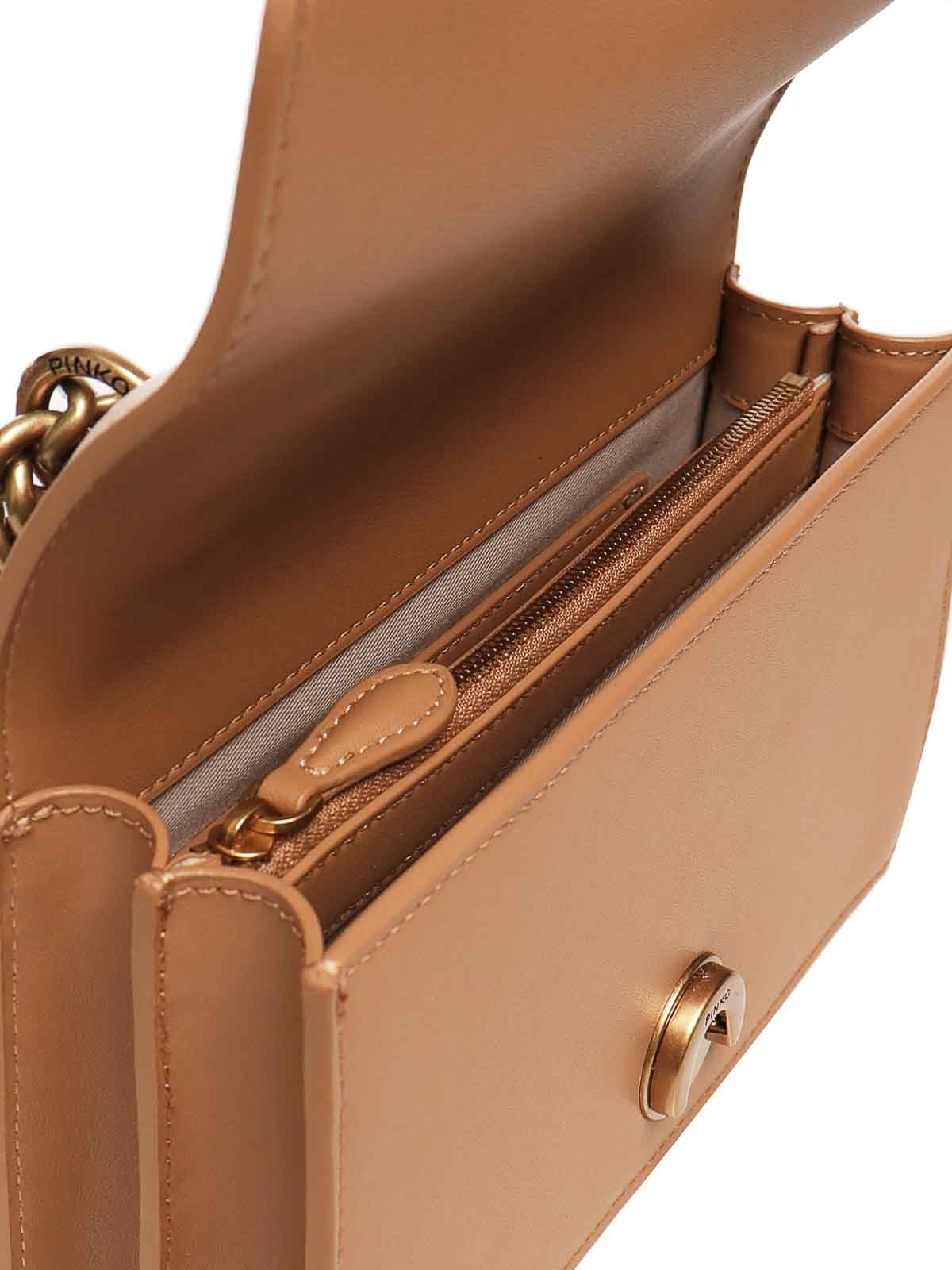 Pinko Mini Love One Bag In Brown