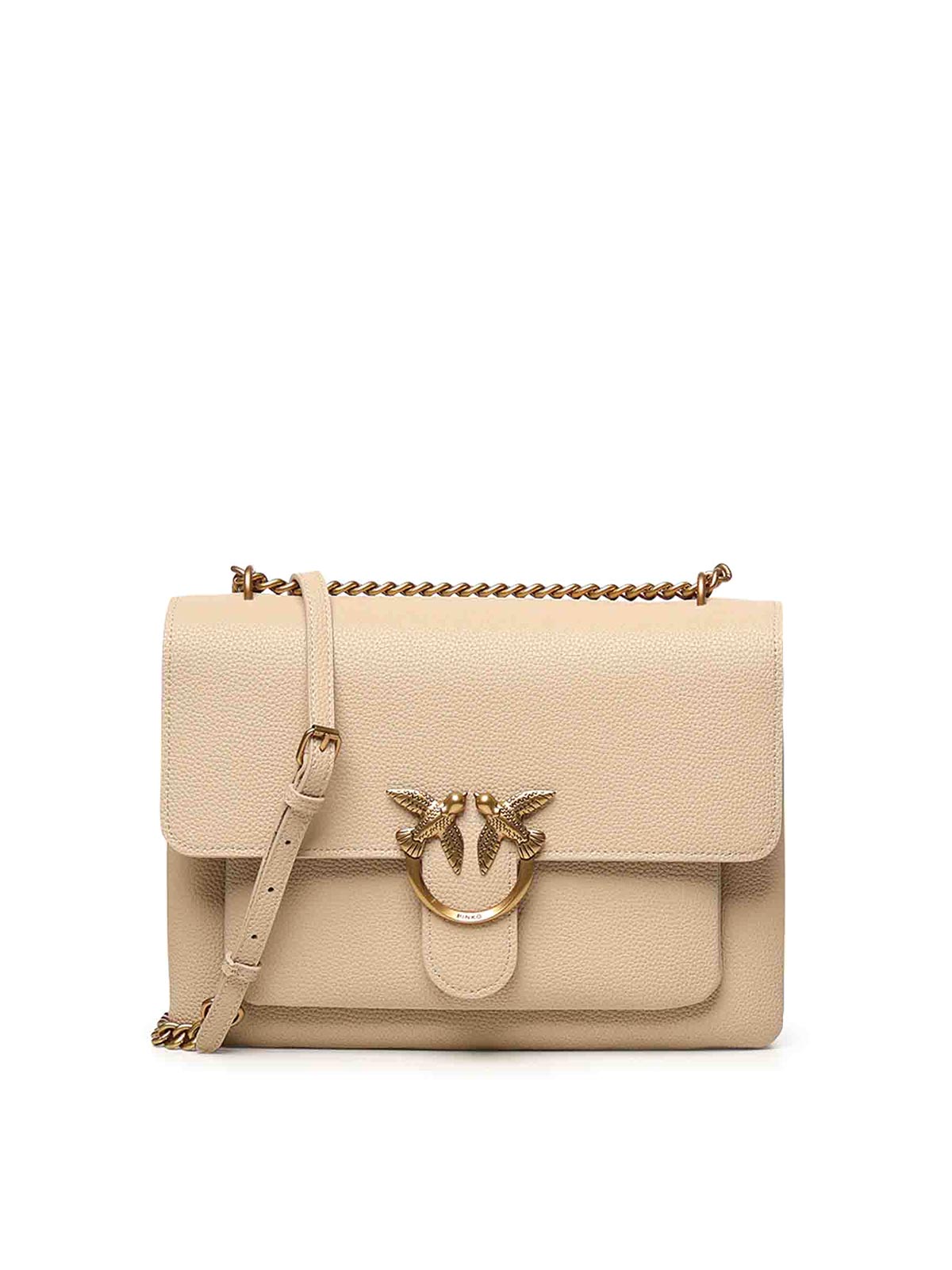 Pinko Love One Soft Bag In Sand