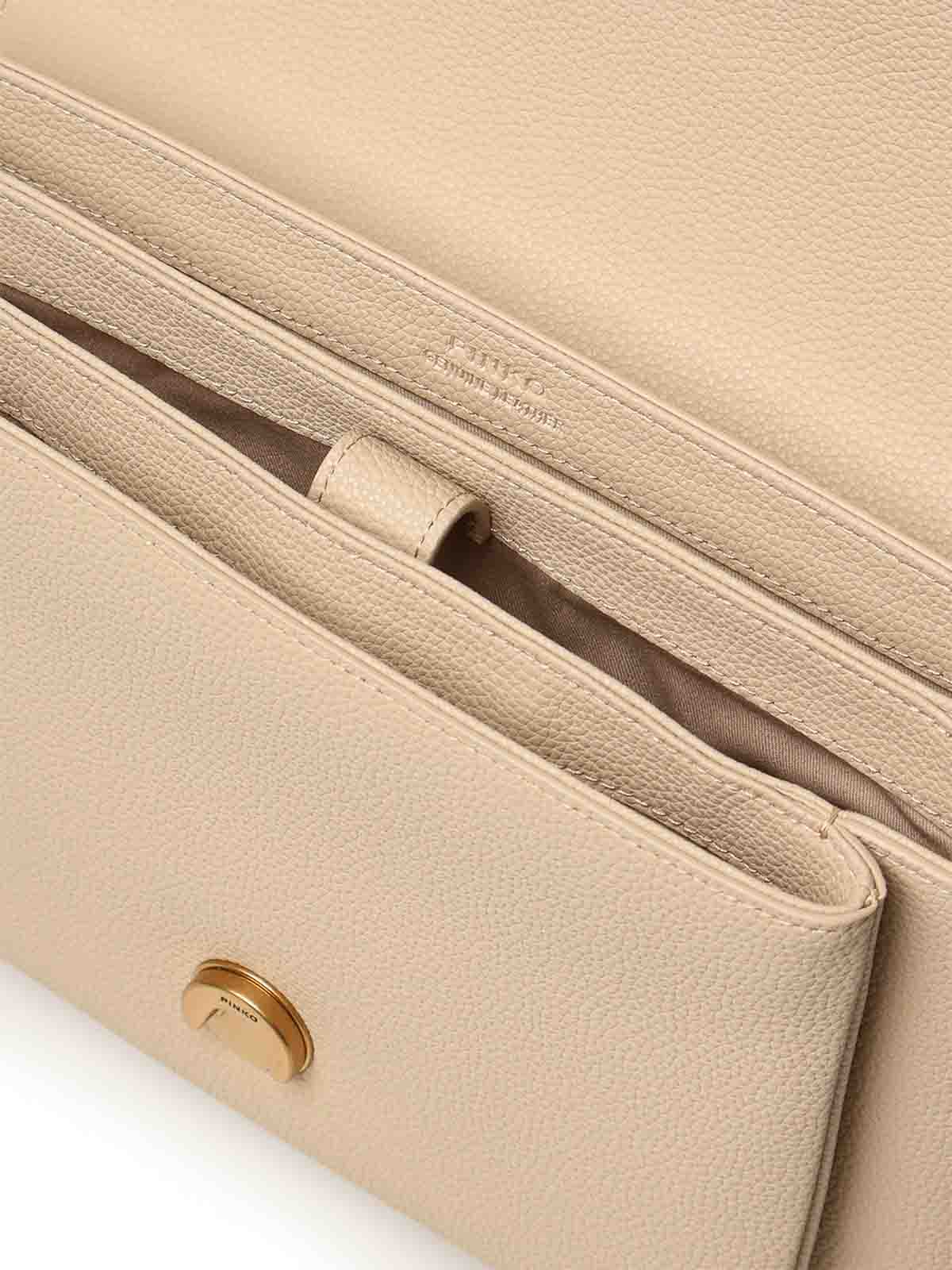 Pinko Love One Soft Bag In Sand