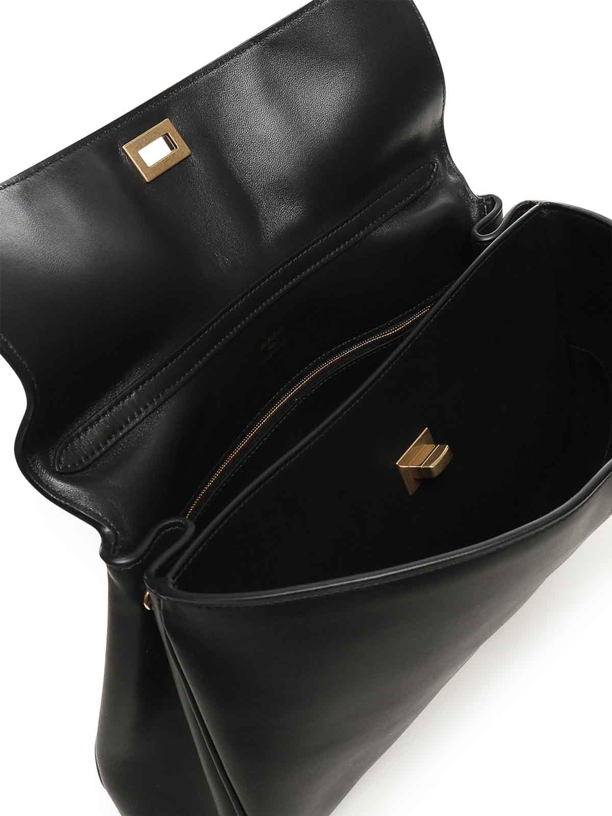 Balenciaga Rodeo Turn-lock Closure Calfskin Shoulder Bag In Black