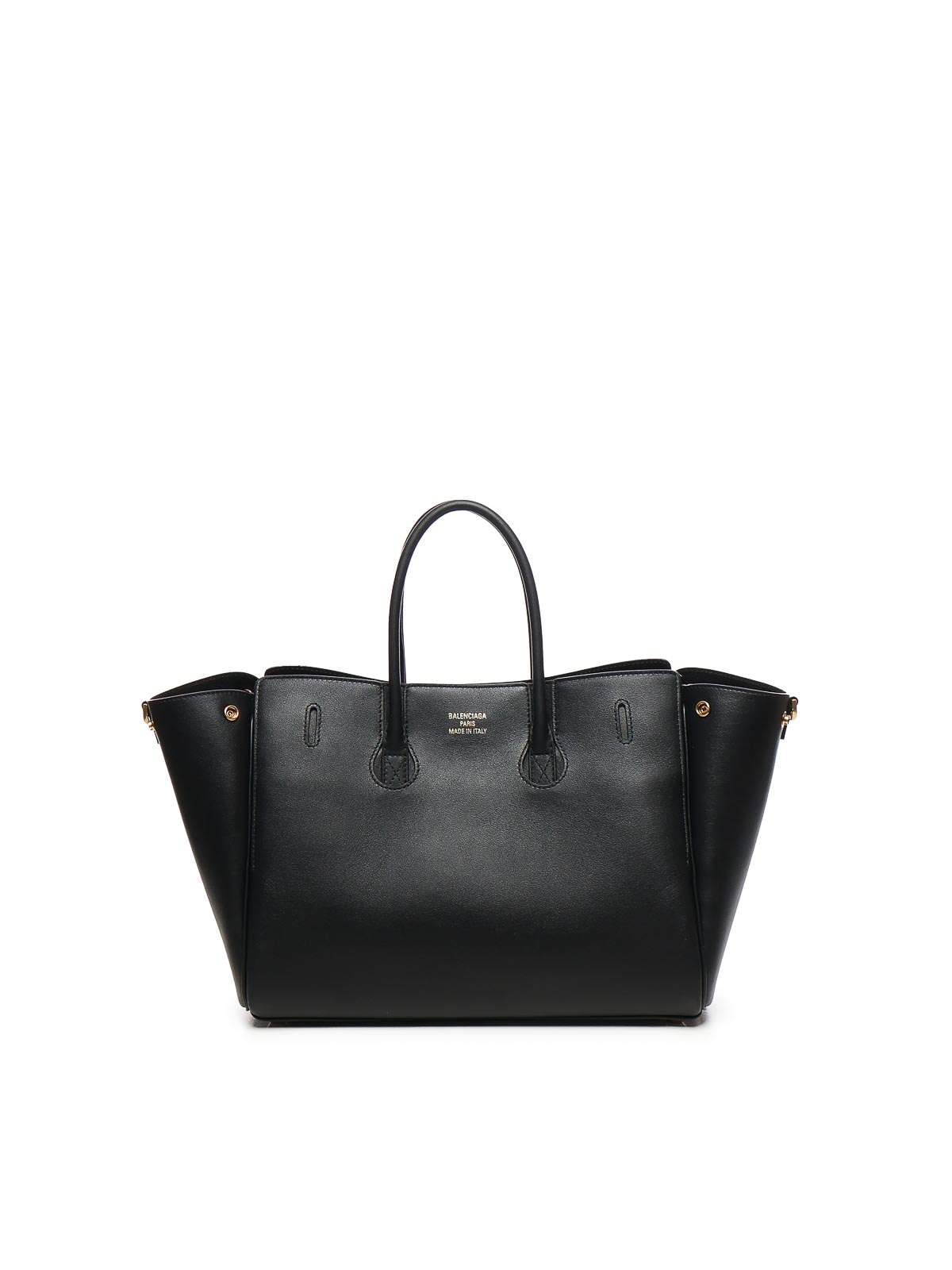Balenciaga Small Bell Air Leather Tote Bag In Black