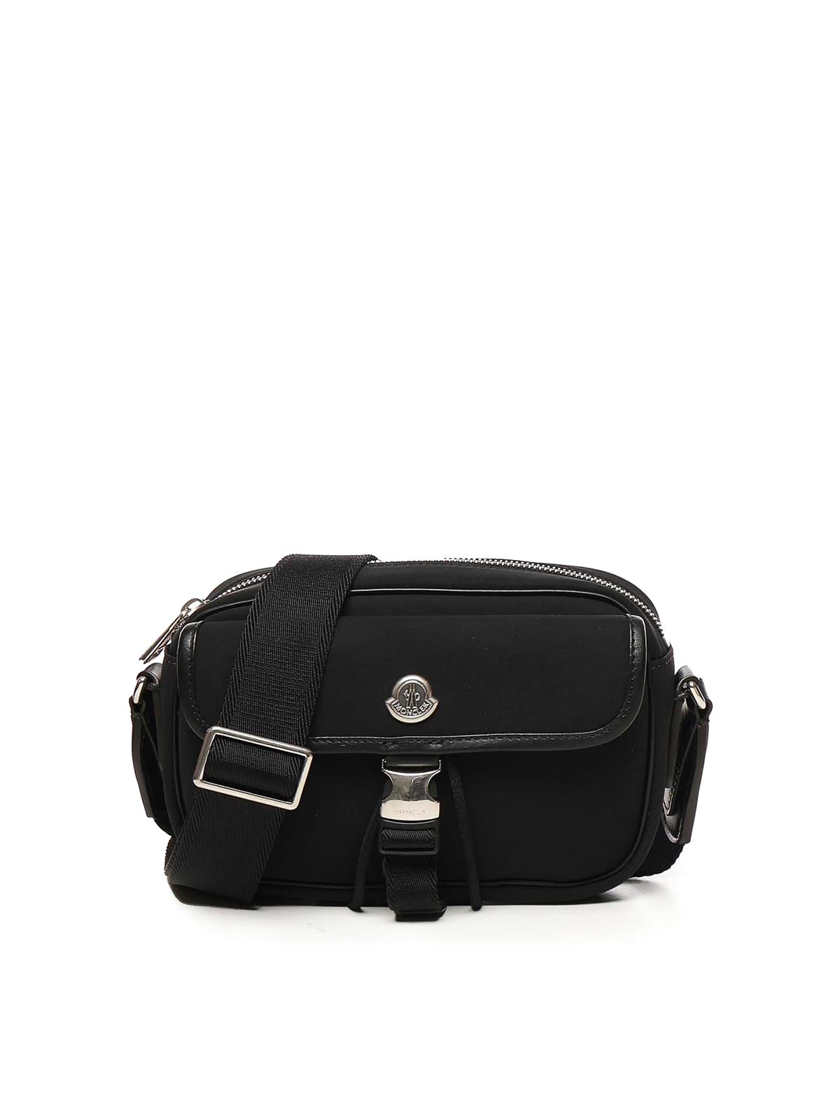 Moncler New Trick Water Repellent Shoulder Bag In Black
