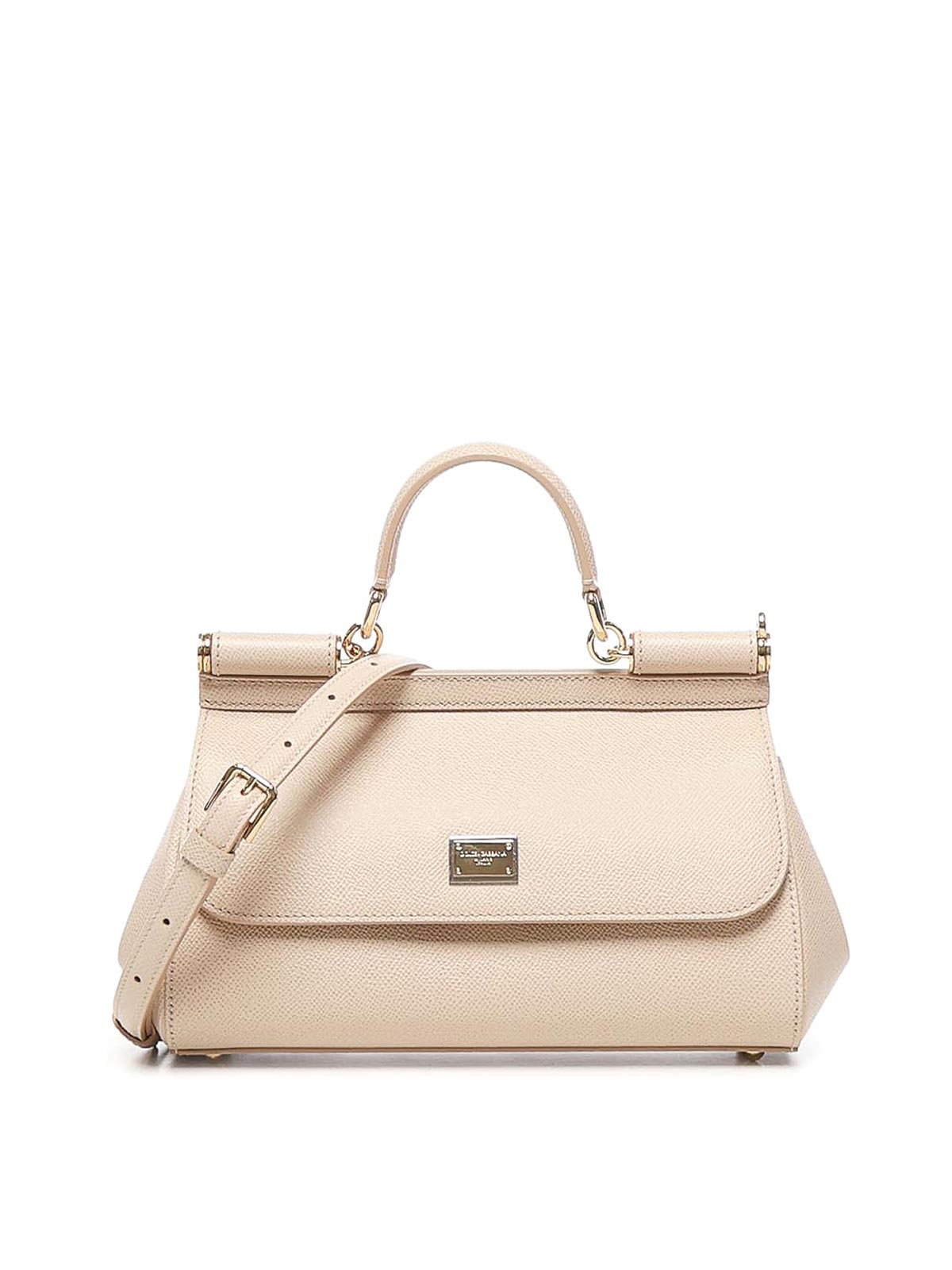 Dolce & Gabbana Sicily Medium Tote Bag In Nude