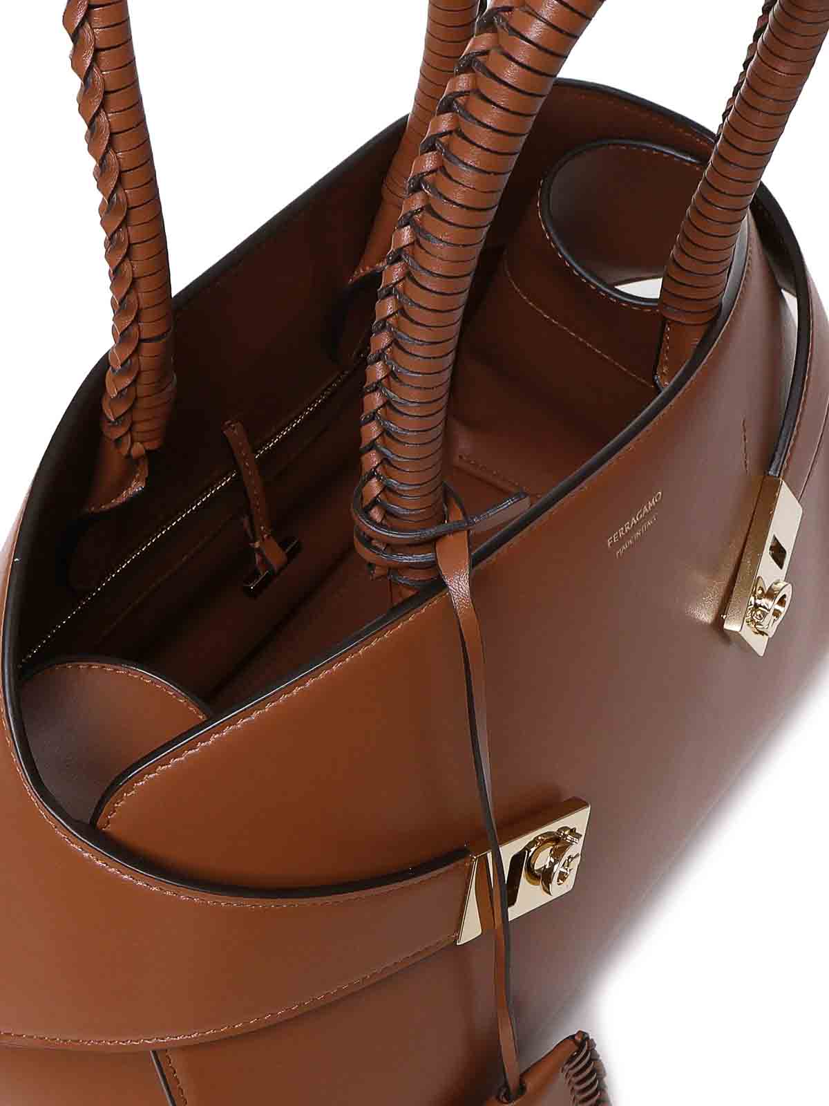 Ferragamo Hug Handbag (s) In Brown