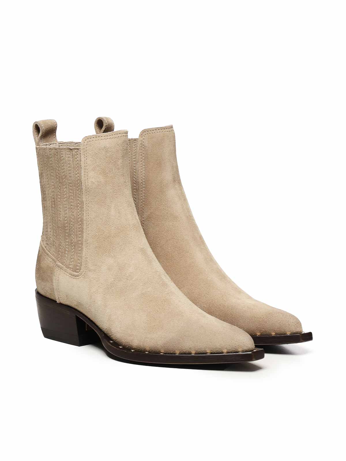 Golden Goose Sand Suede Ankle Boots In Sand