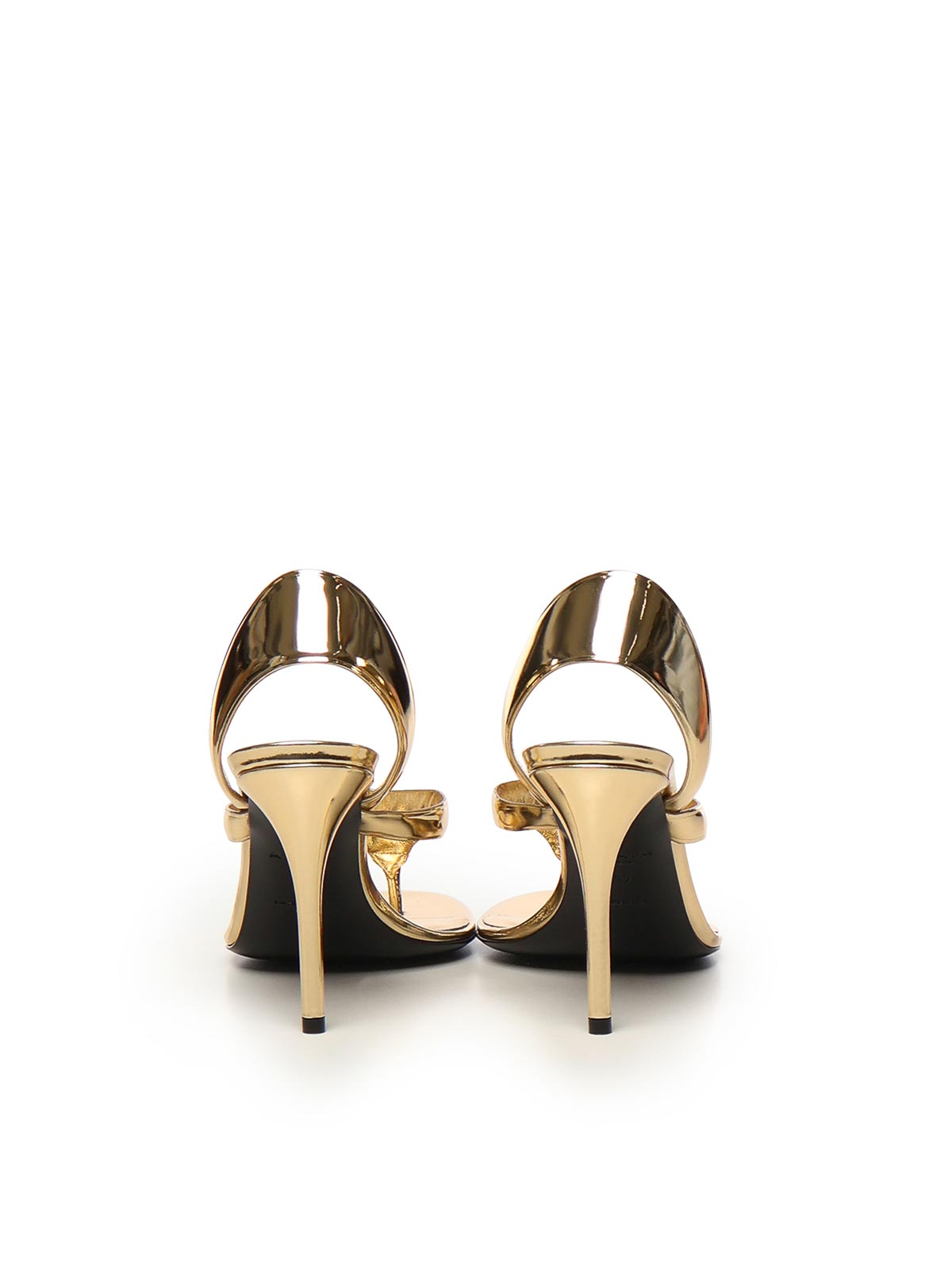 Alaïa Flip-flop Sandals In Laminated Leather In Gray
