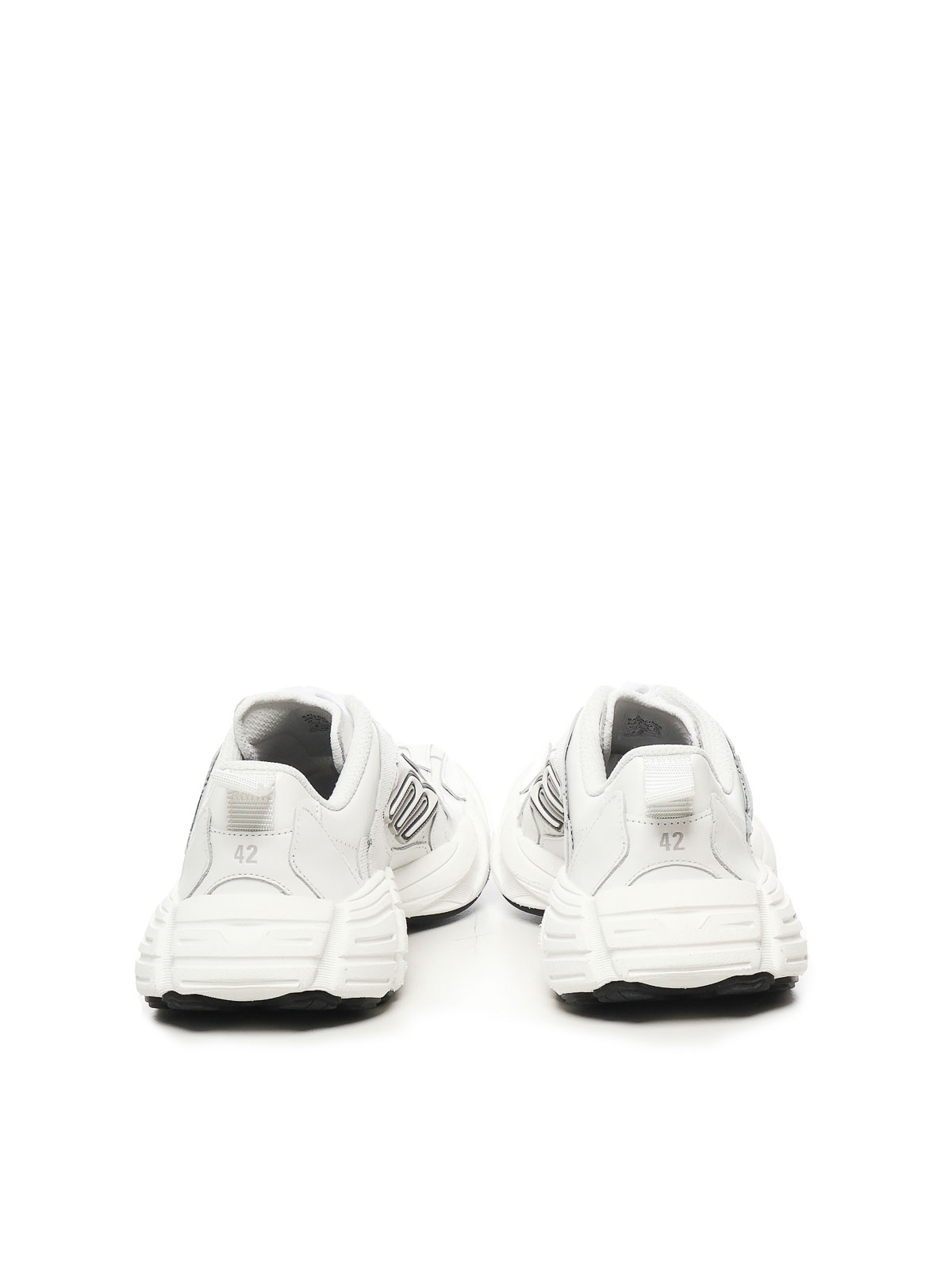 Balenciaga Low-top Sneakers With Embossed Geometric Details In White