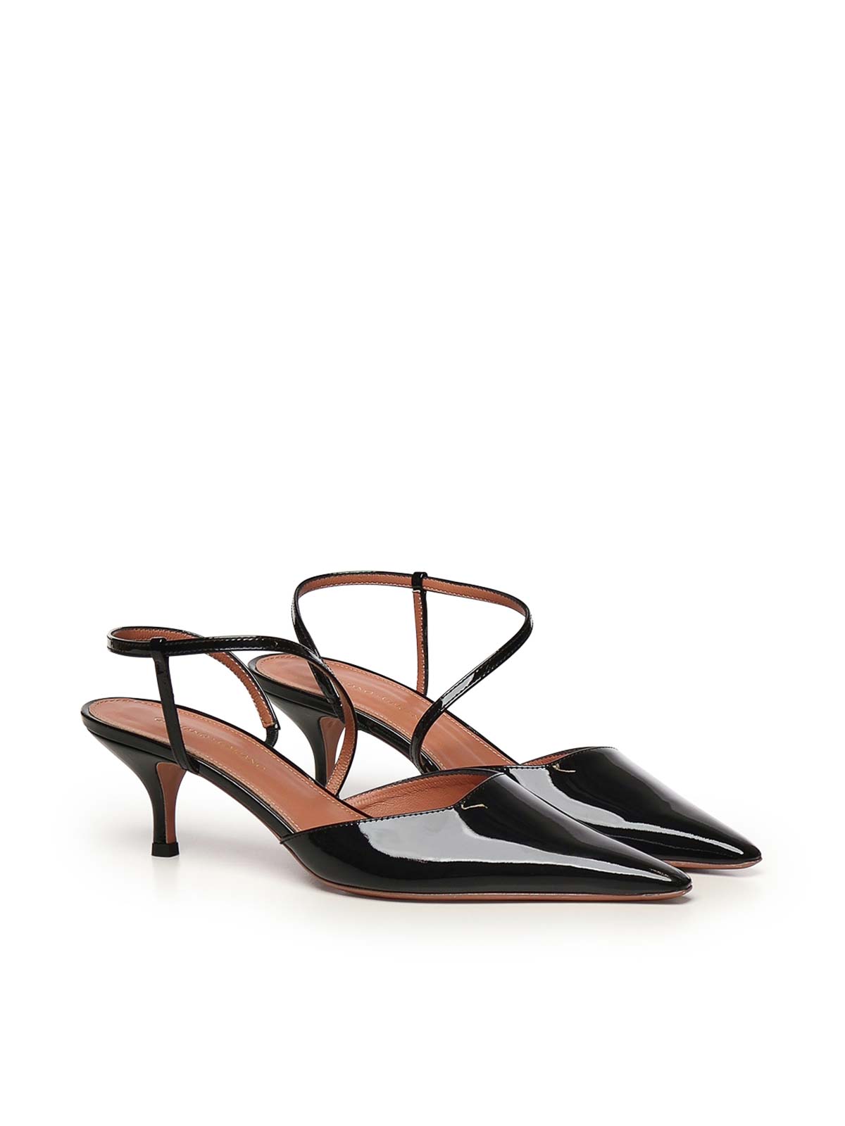 Giuliano Galiano Demi Sandals In Paint In Black