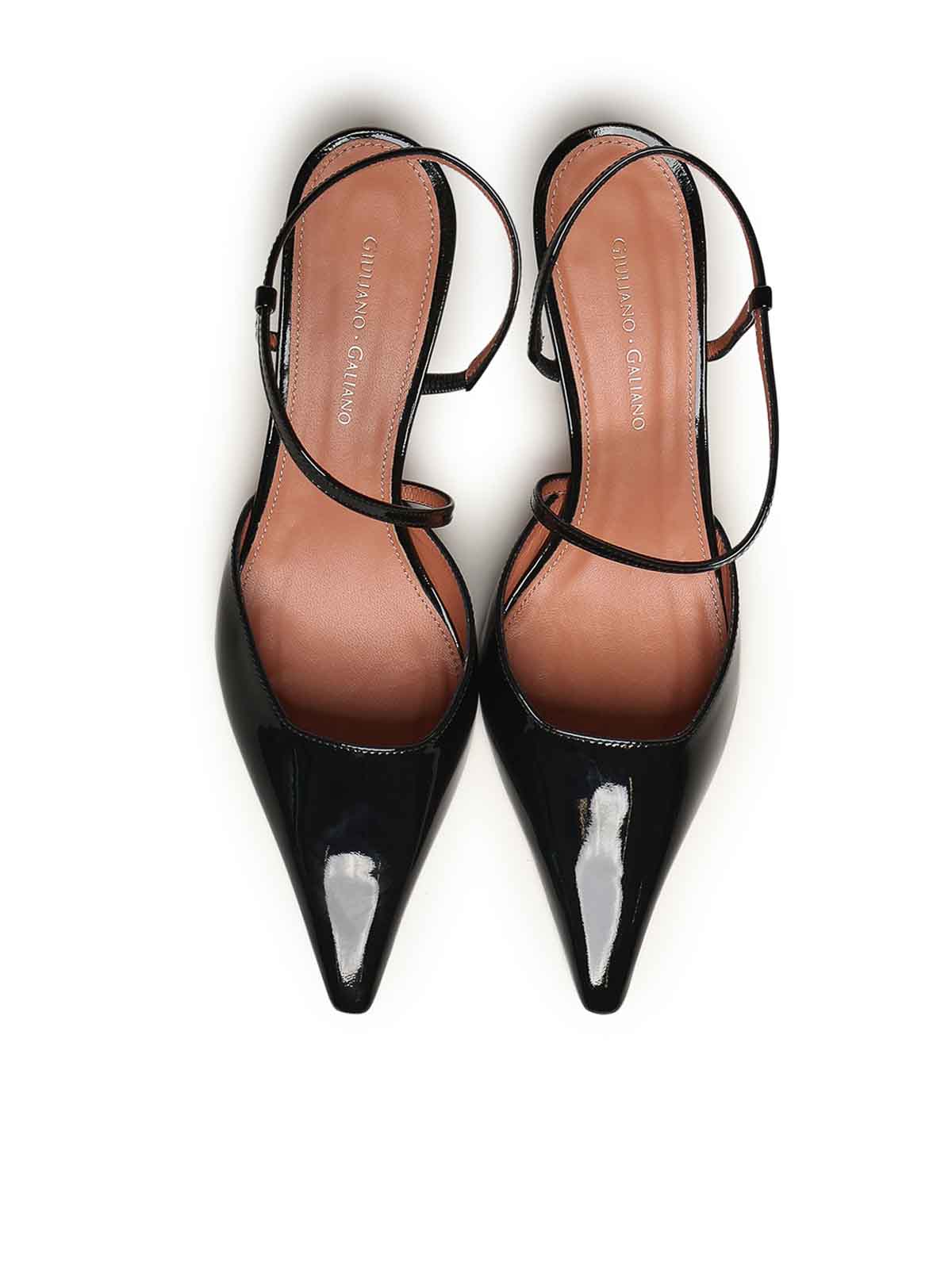 Giuliano Galiano Demi Sandals In Paint In Black