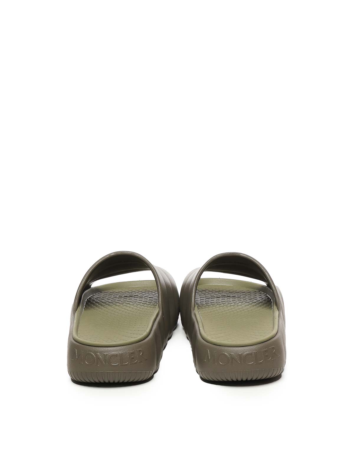 Moncler Quilted Lilo Slides In Green