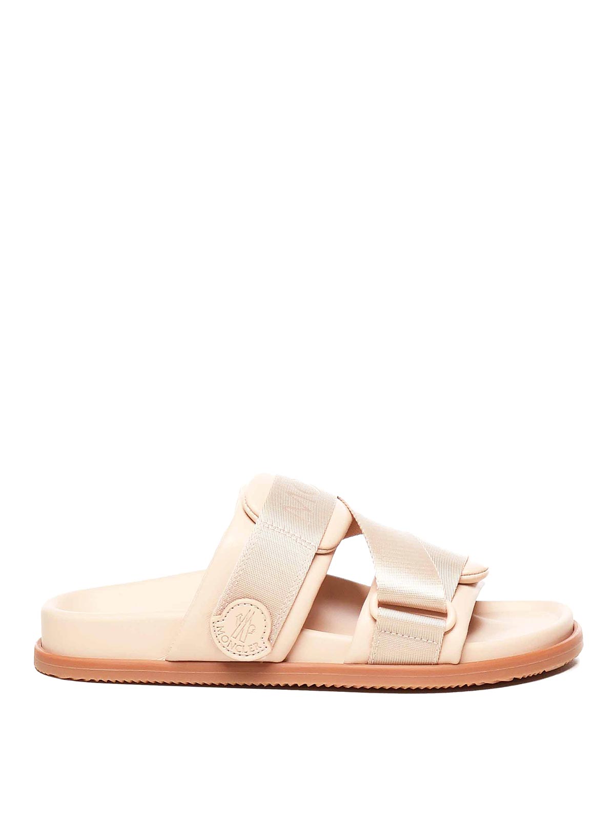 Moncler Slide Mon Summer In Nappa In Pink