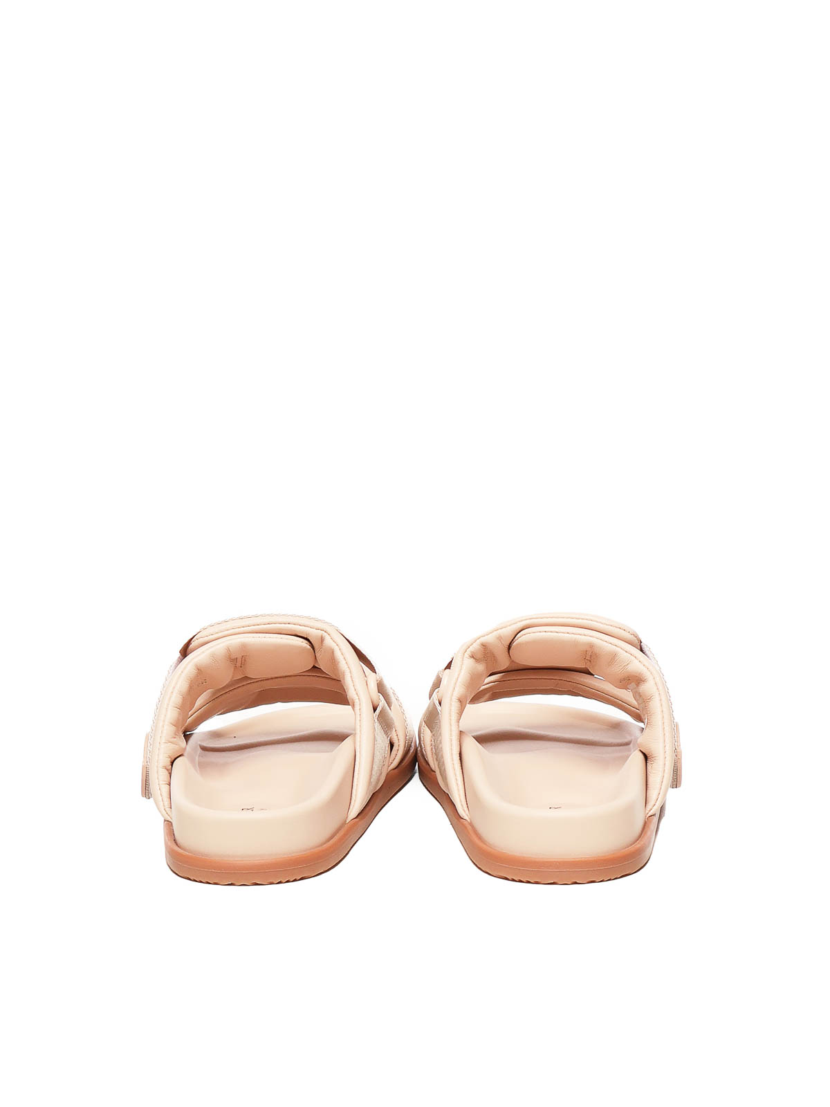 Moncler Slide Mon Summer In Nappa In Pink