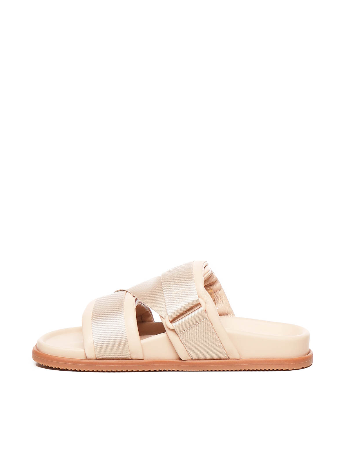 Moncler Slide Mon Summer In Nappa In Pink