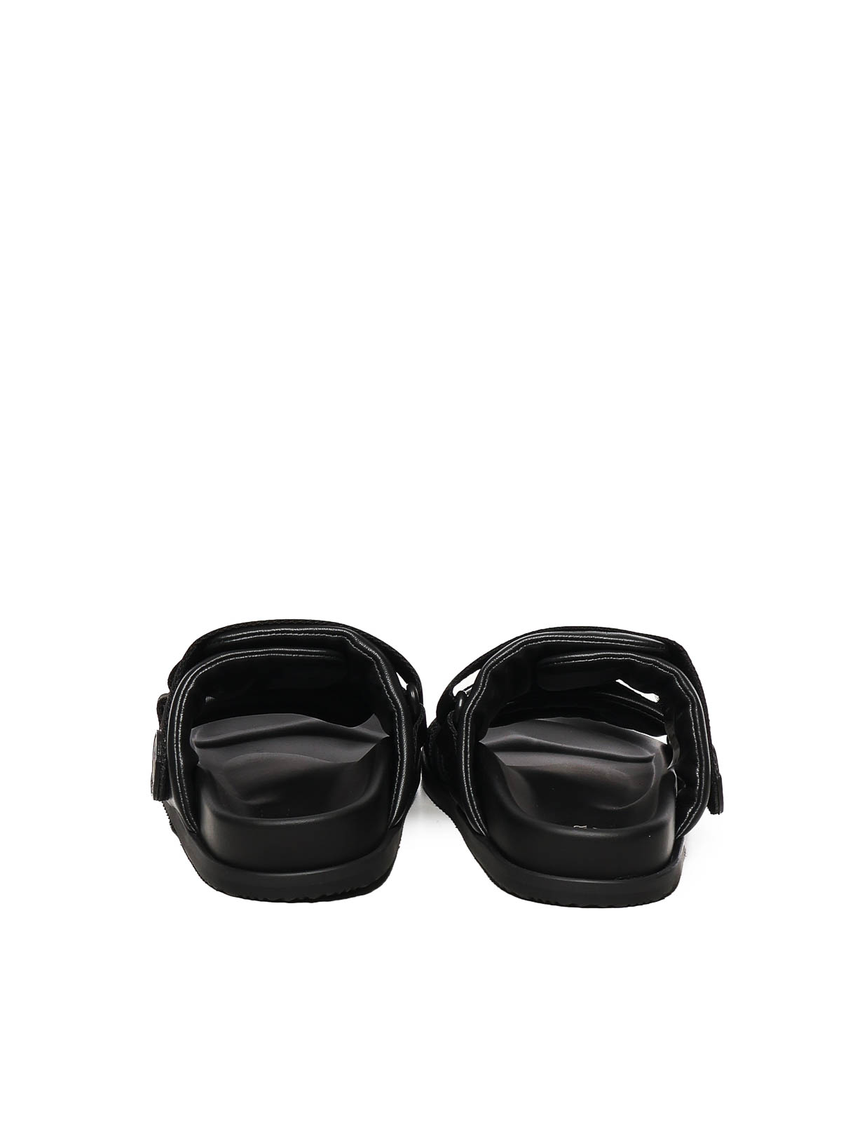 Moncler Slide Mon Summer In Nappa In Black