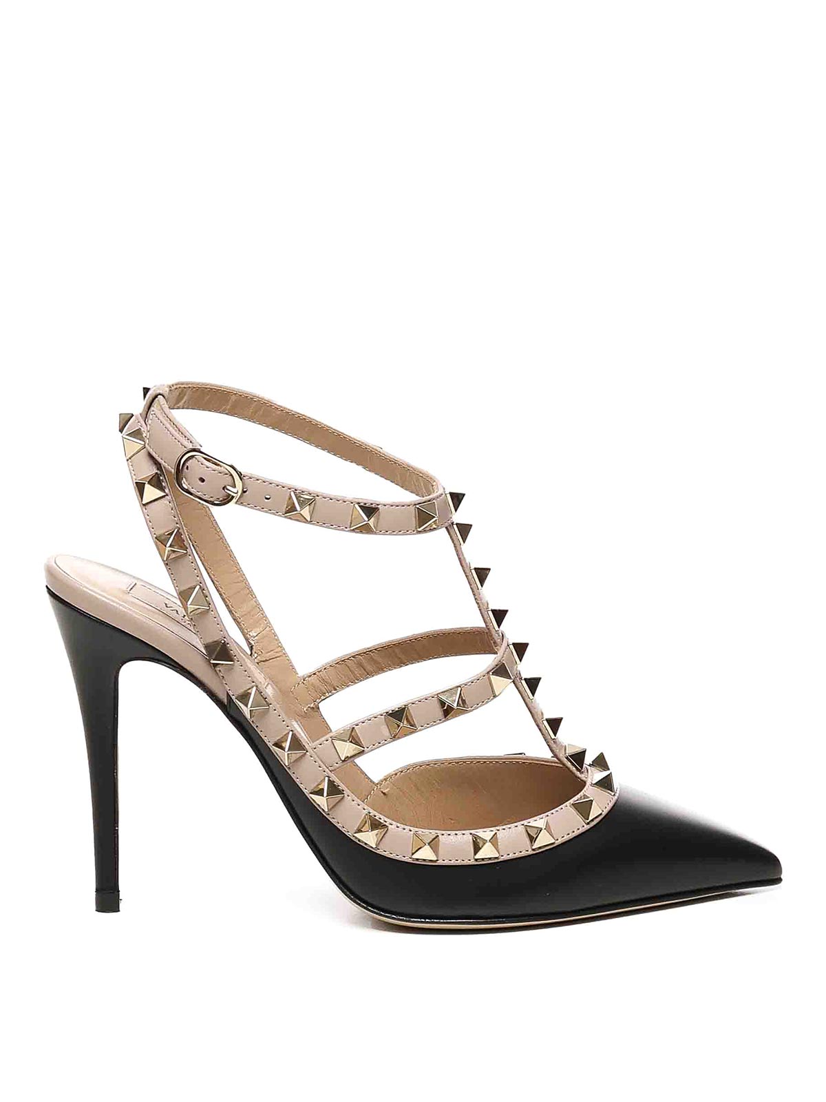 Valentino Garavani Rockstud 100 Pumps In Sand