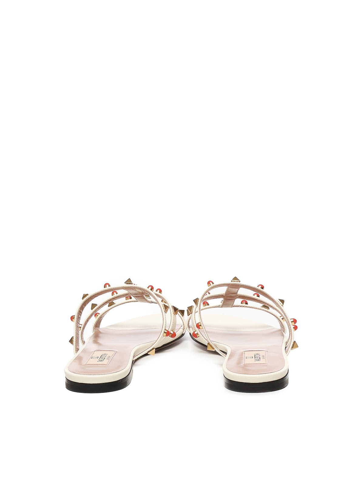 Valentino Rockstud Slide T. 05 In White