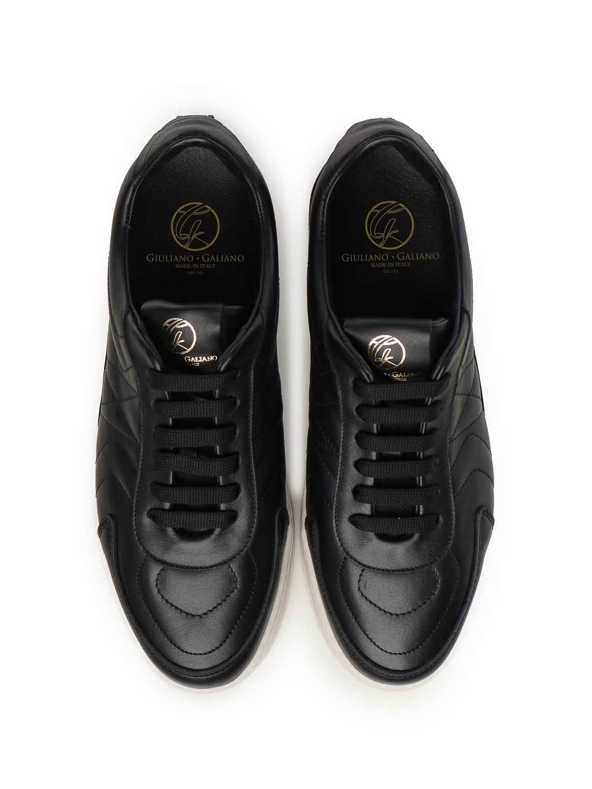 Giuliano Galiano Dynasty Sneakers In Nappa Leather In Black