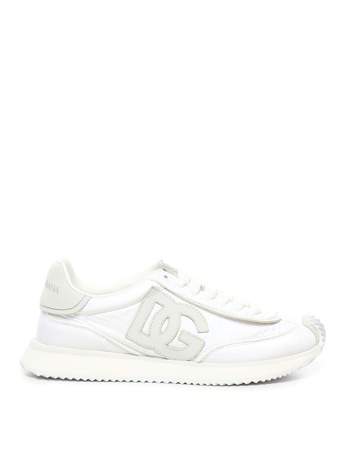 Dolce & Gabbana Cushion Sneakers In Mixed Materials In White