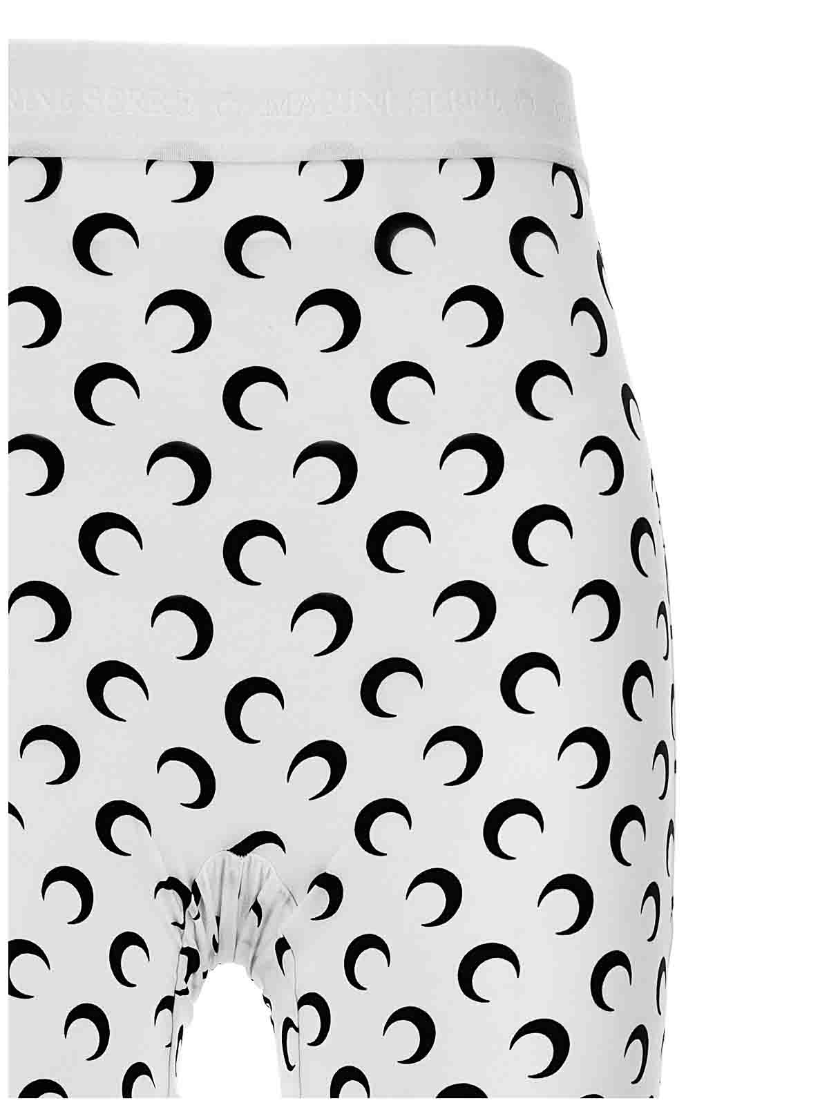 Marine Serre Moon Printed Jersey Leggings In White