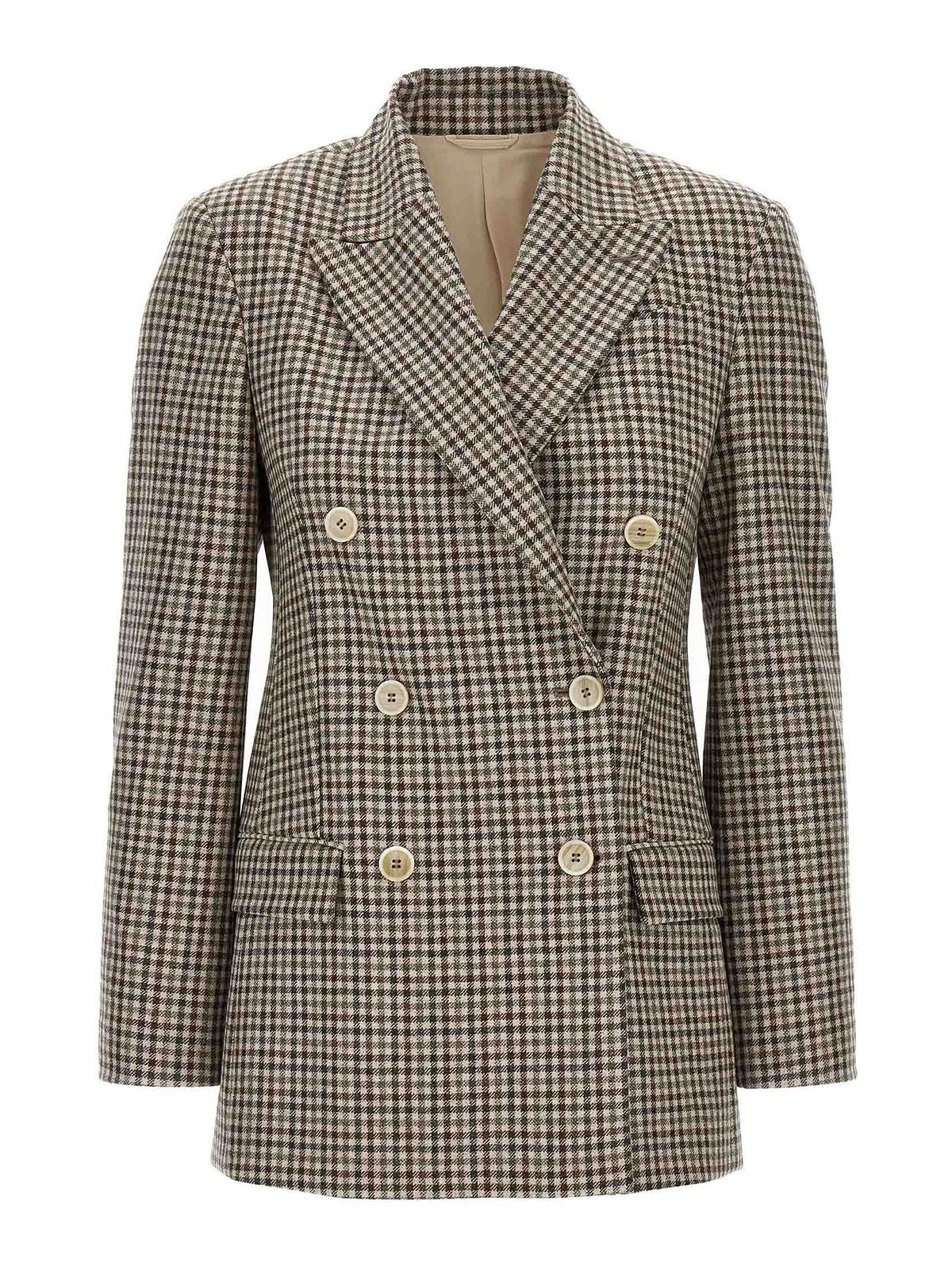 Brunello Cucinelli Blazer Check Monile