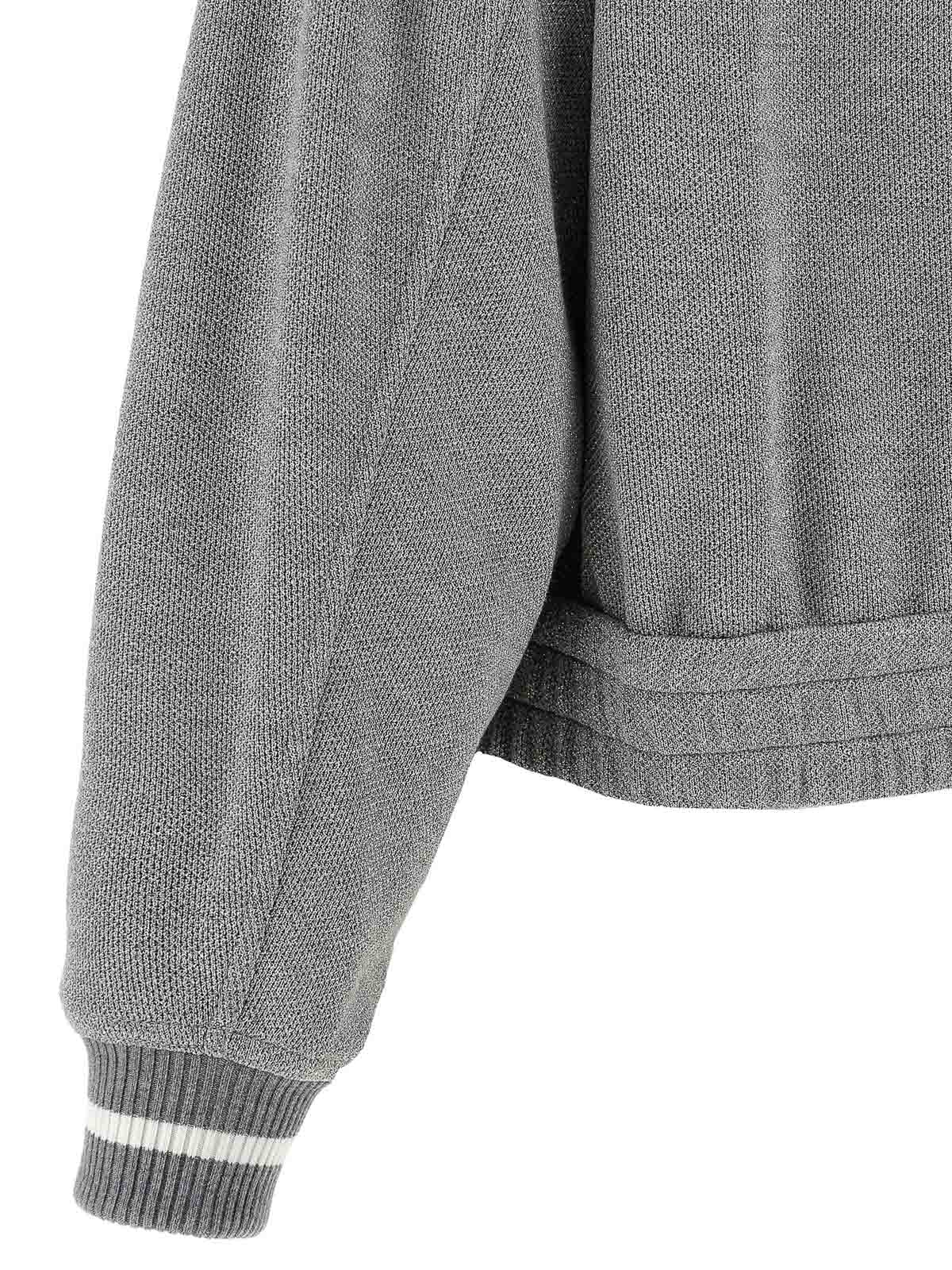 Brunello Cucinelli Logo Zipped Sweatshirt In Gray