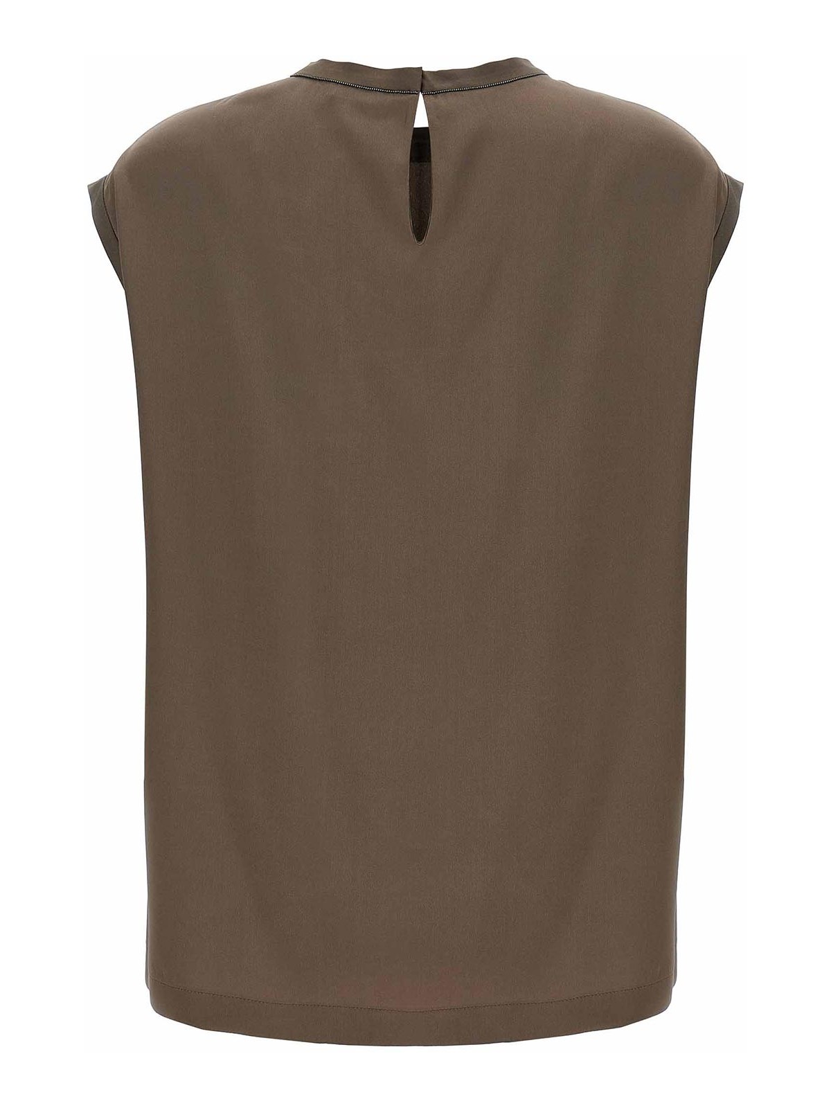 Brunello Cucinelli Monile Satin T-shirt