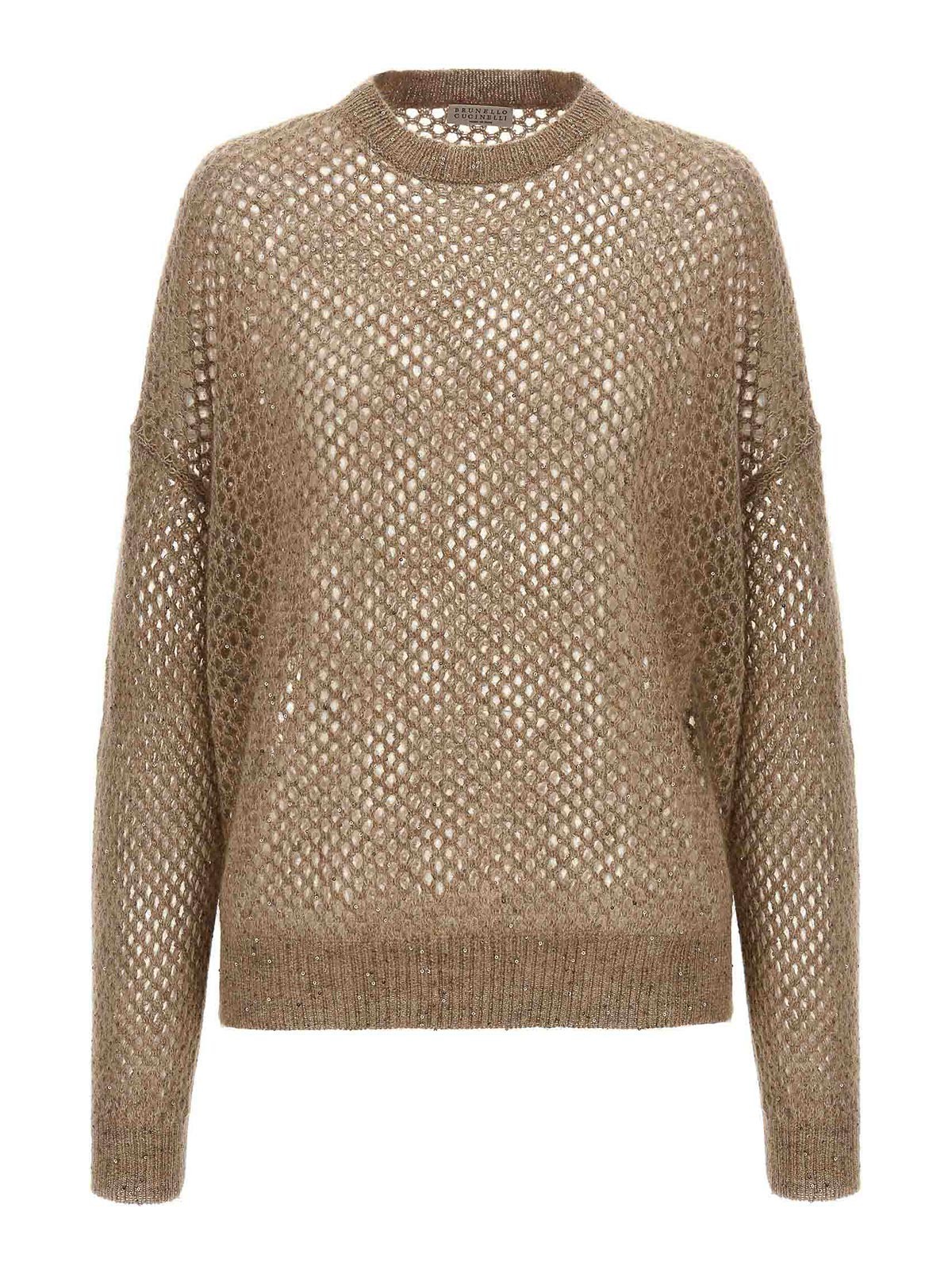 Brunello Cucinelli Rustic Dazzling Net Sweater