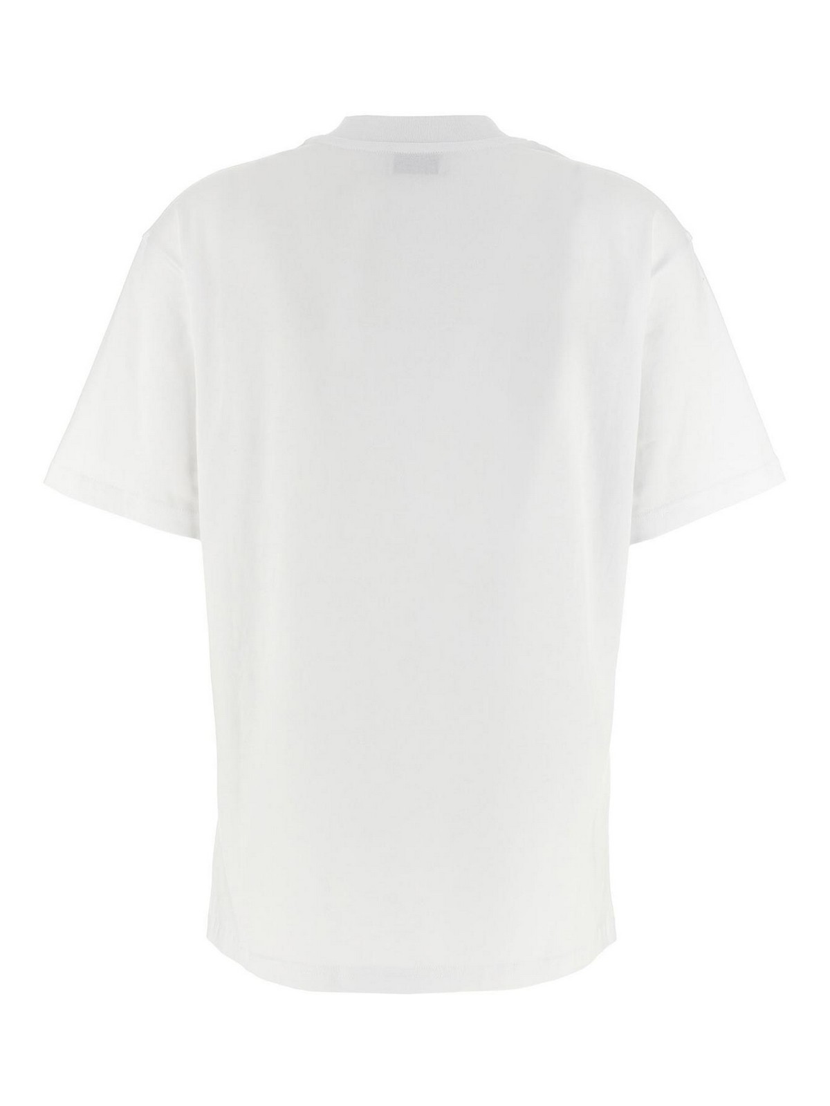 Moschino Crew Neck Graphic Print Short Sleeves Tshirt In White