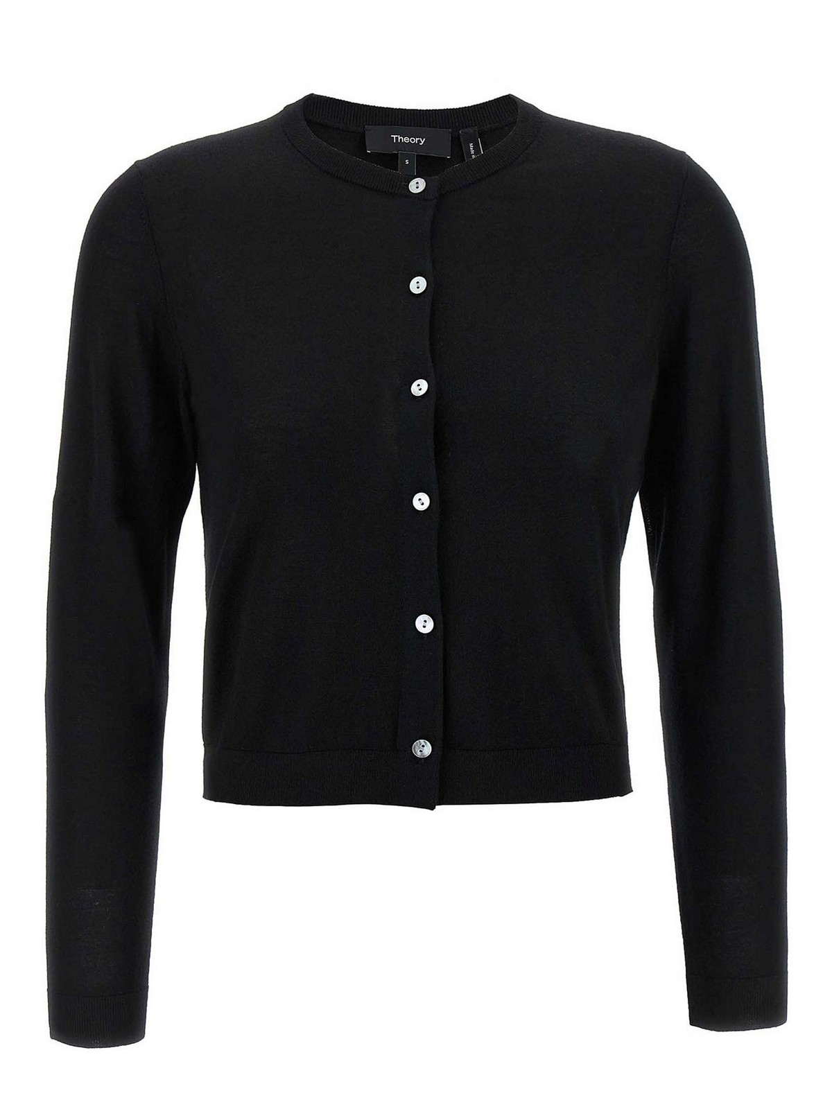Theory Wool Cropped Cardigan