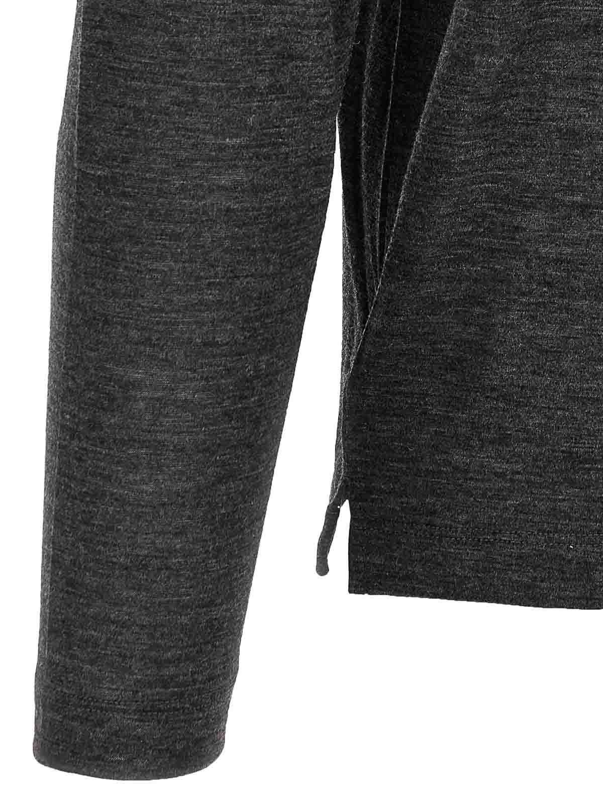 Zanone Heathered Grey Crewneck Wool Sweater With Classic Fit