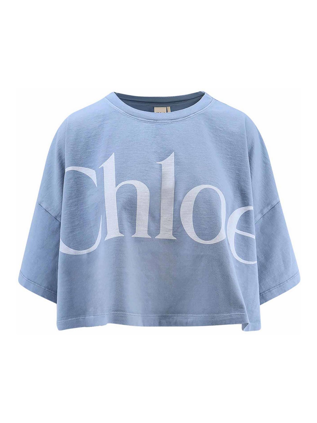 Chloé T-shirt Cropped In Cotone