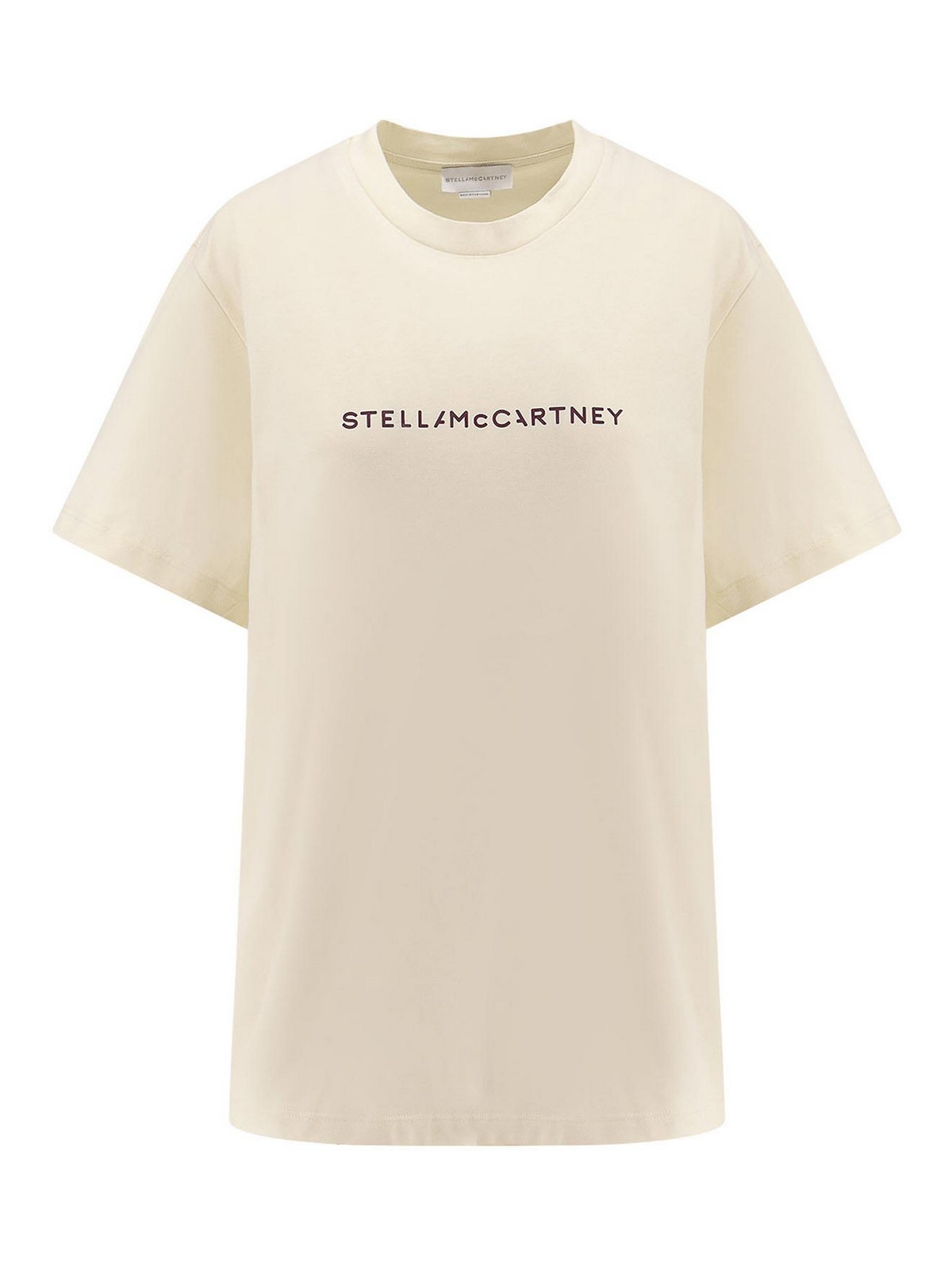 Stella Mccartney Womens Ivory Iconic Logo-print Cotton-jersey T-shirt