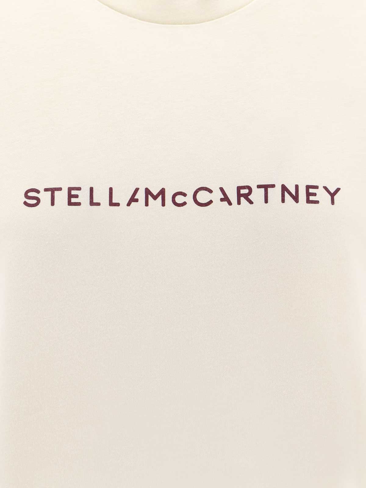 Stella Mccartney Womens Ivory Iconic Logo-print Cotton-jersey T-shirt