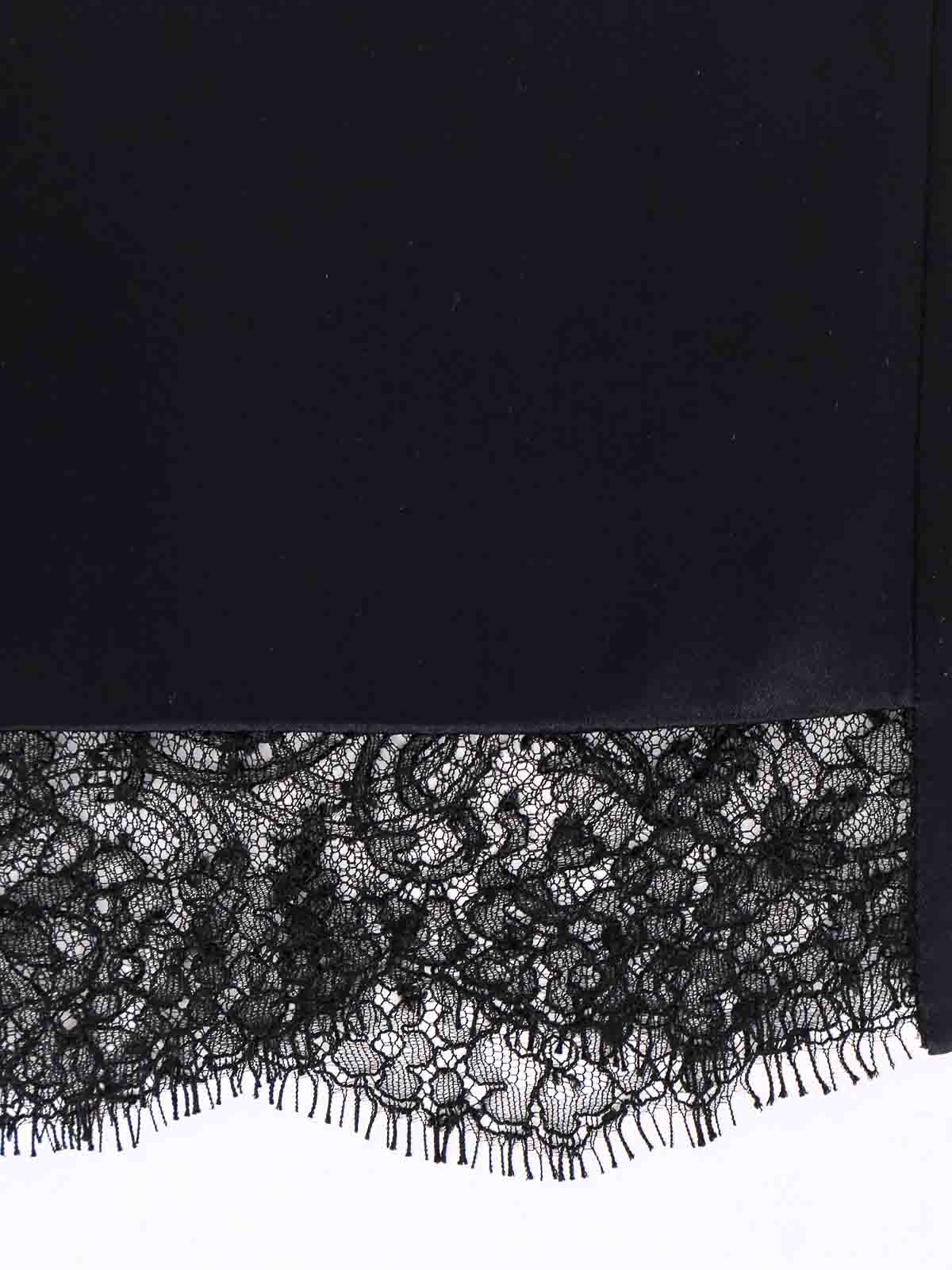 Tom Ford Silk skirt with lace inserts - Black