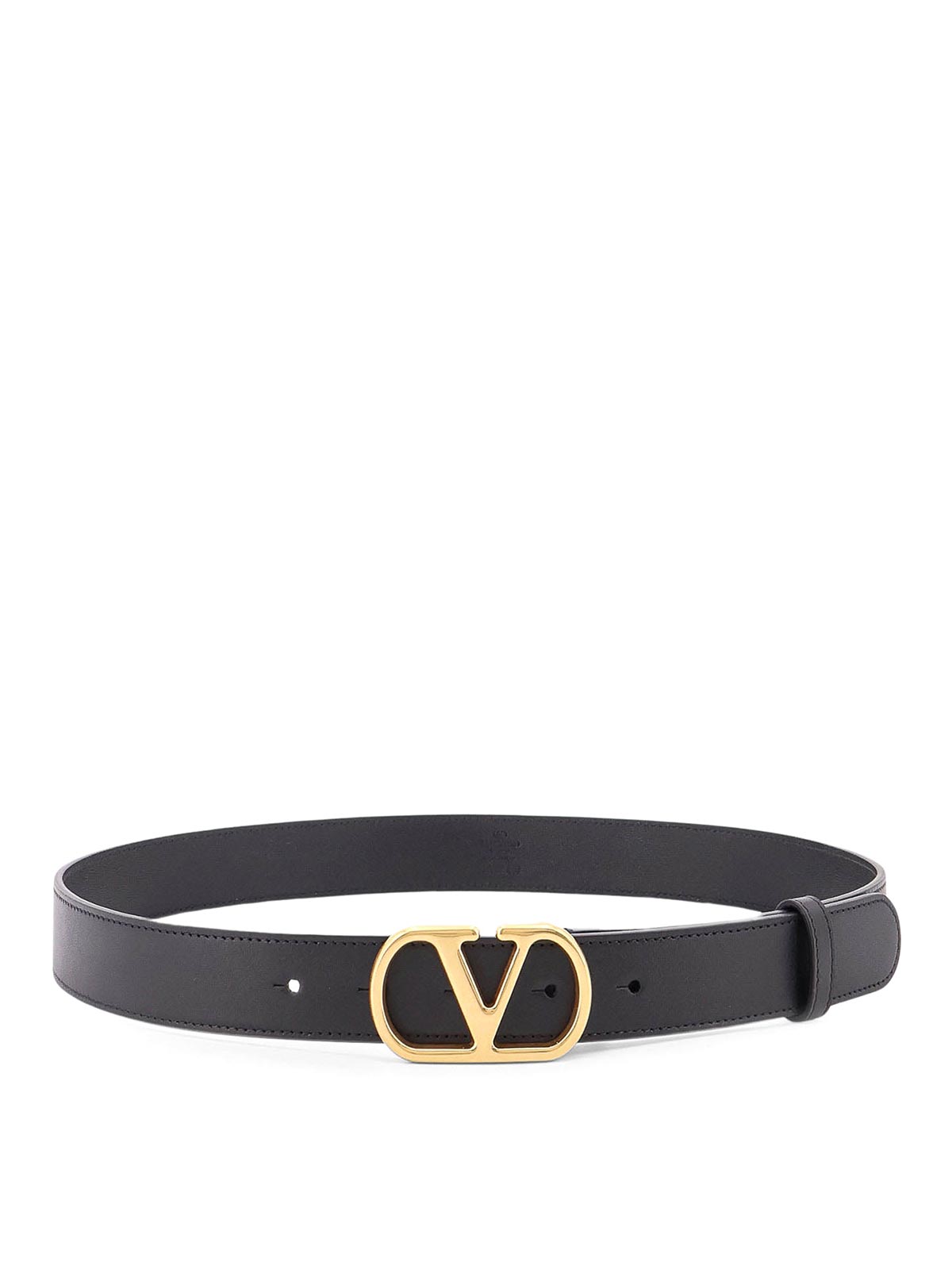 ベルト VALENTINO BELT (5W0T0SJ4SKF 0NO) VALENTINO GARAVANI Black Leather Reversible Belt (VALENTINO
