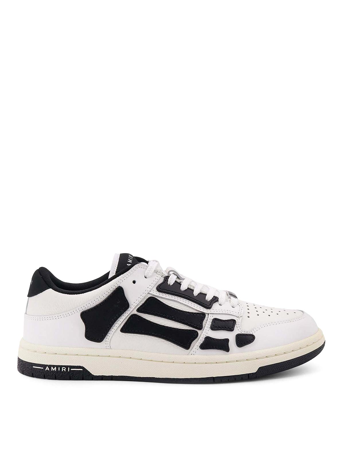 Amiri Top Low Skel Leather Sneakers In Animal Print