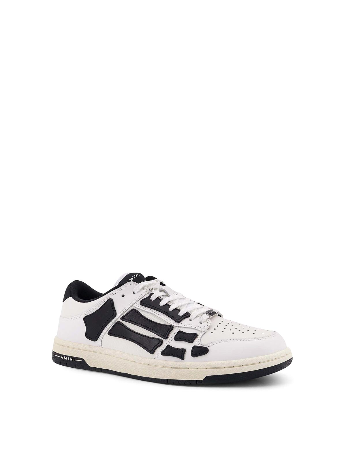 Amiri Top Low Skel Leather Sneakers In Animal Print