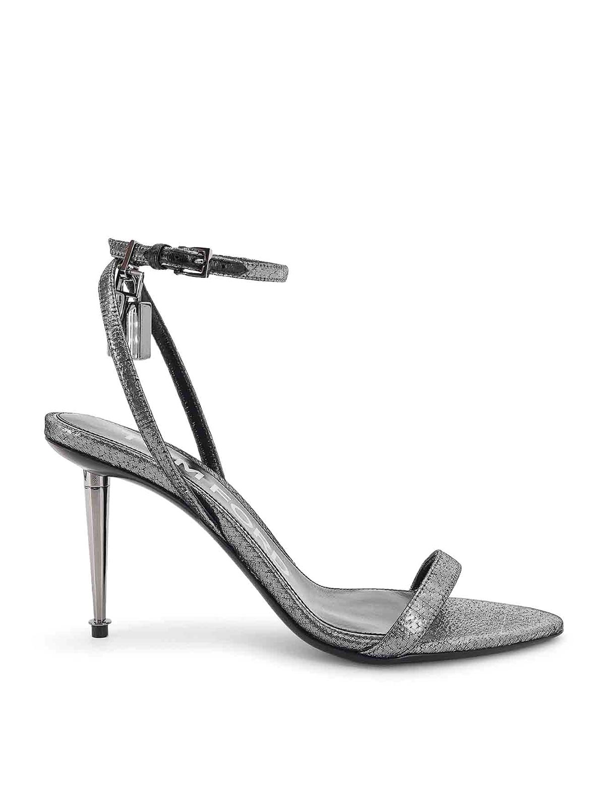 サンダル・ミュール TOM FORD Laminated leather heeled sandals Tom Ford Sandals with laminated leather heel | W2748TSY054A1G001