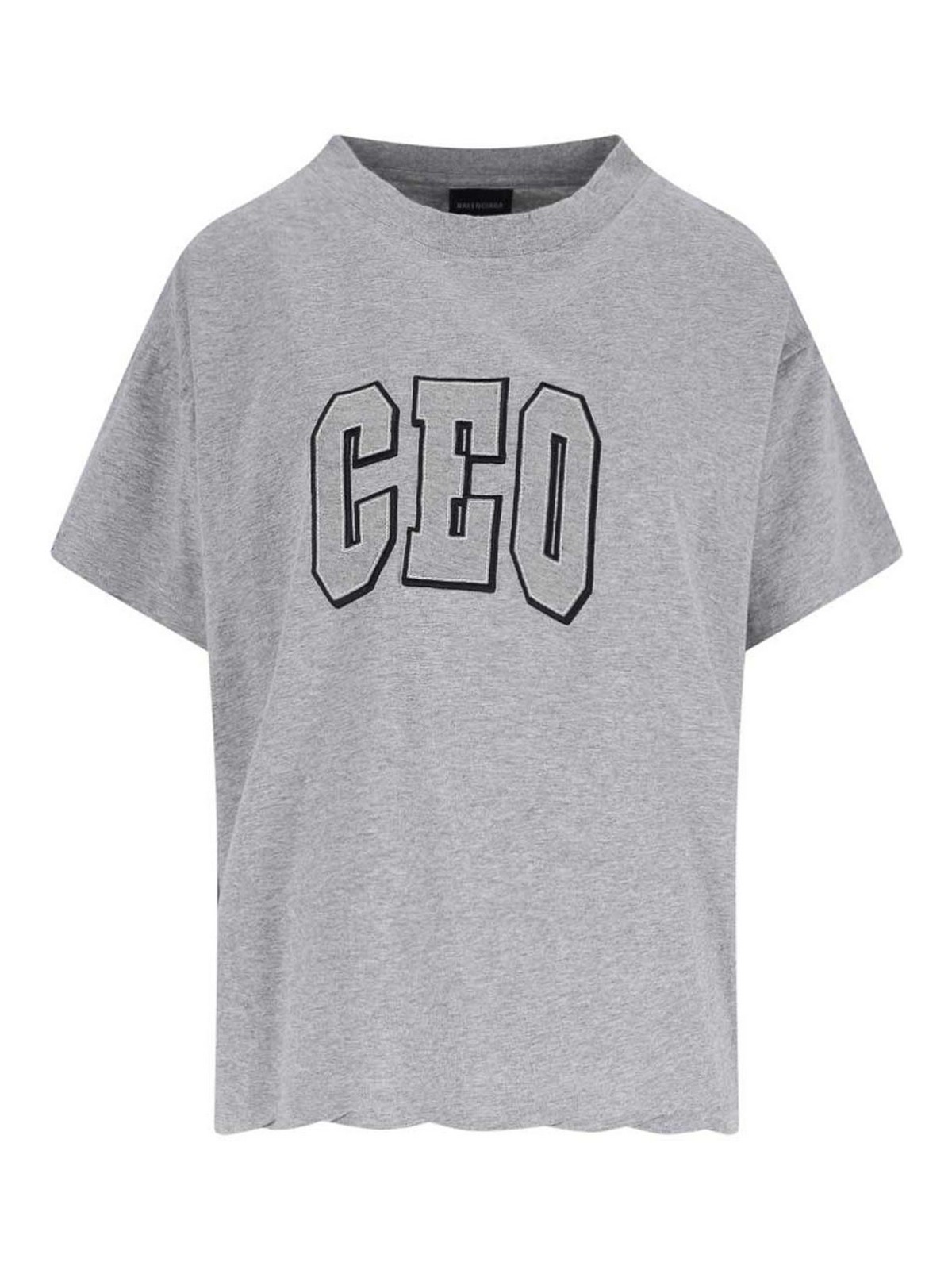 Tシャツ・カットソー BALENCIAGA Woman T-Shirt Grey 826344TSVP3 1300 Balenciaga T-Shirt - Grey - Women | 826344TSVP31300 | thebs.com